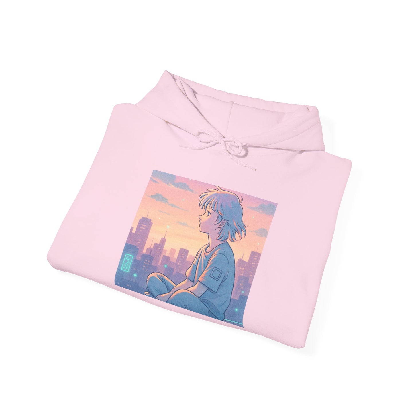 Hooded Sweatshirt Lofi/Vaporwave Design - Oceanfront Products
