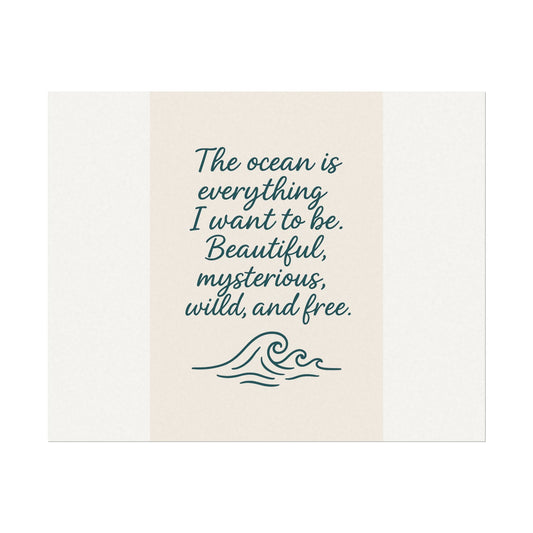 Oceanfront Watercolor Posters | Wall Art for Travel Lovers, Inspirational Home Decor, Beach Vibes, Gift Ideas, Motivational Prints