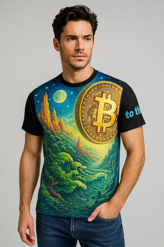 Bitcoin Unisex Tee - To the Moon Design