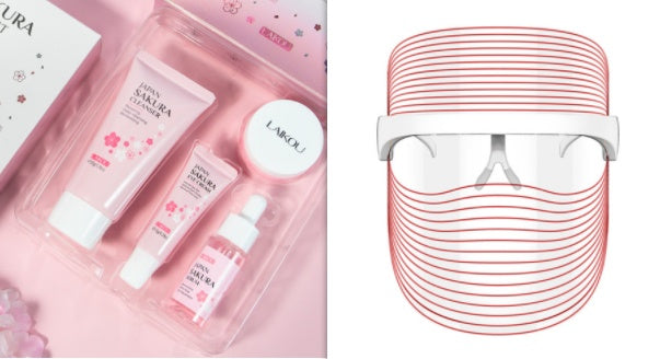 7 Color LED Mask Red Light Therapy Skin Rejuvenation Massager Beauty Home Skin Face Whitening Anti Aging SPA Device Oceanfront Products
