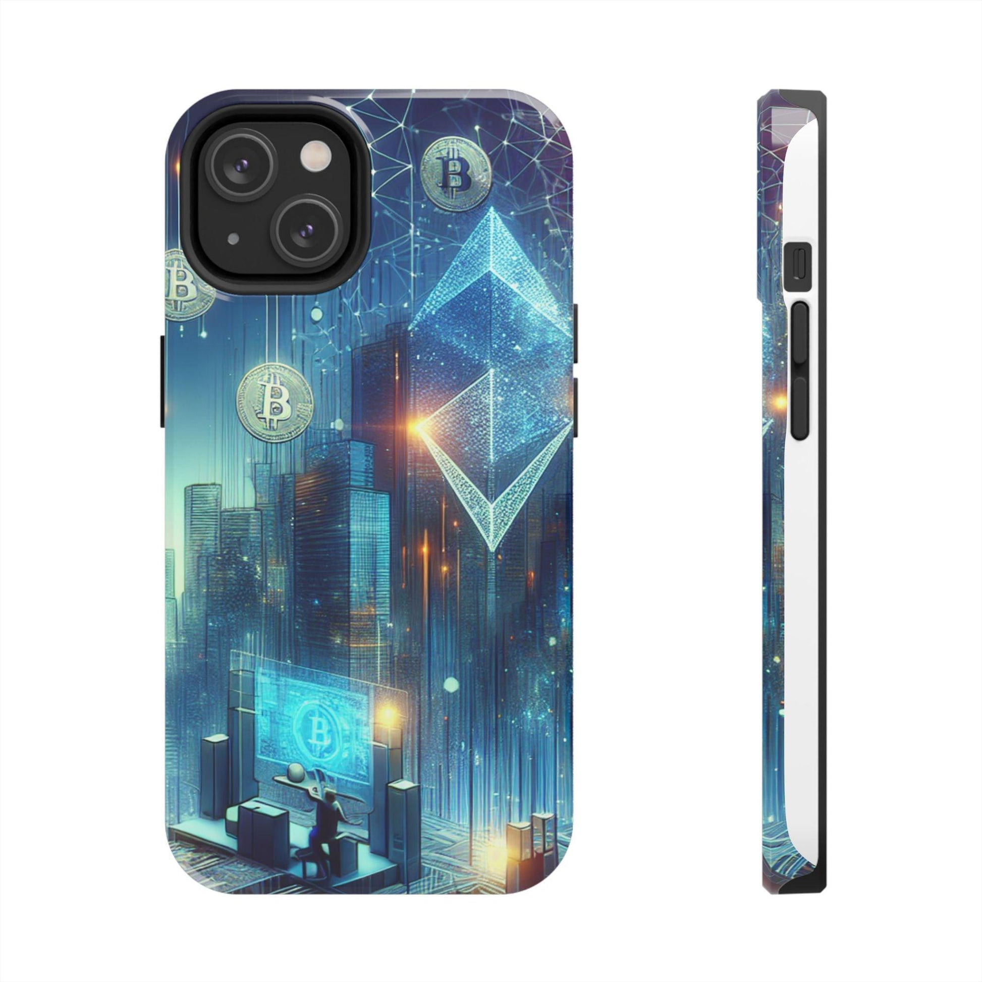 Phone Case - Cryptocurrency Enthusiasts Futuristic Design - Oceanfront Products