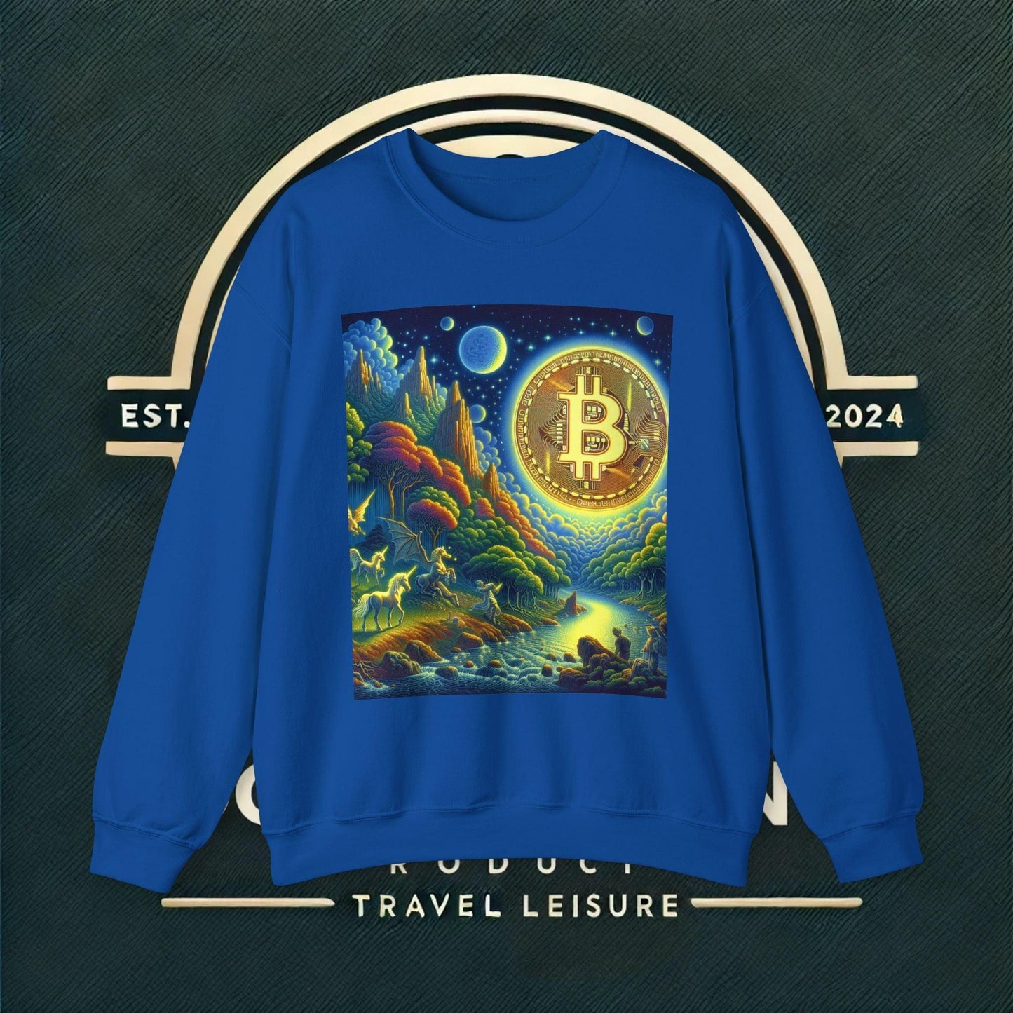 Bitcoin Fantasy Sweatshirt - Crewneck Sweatshirt - Oceanfront Products