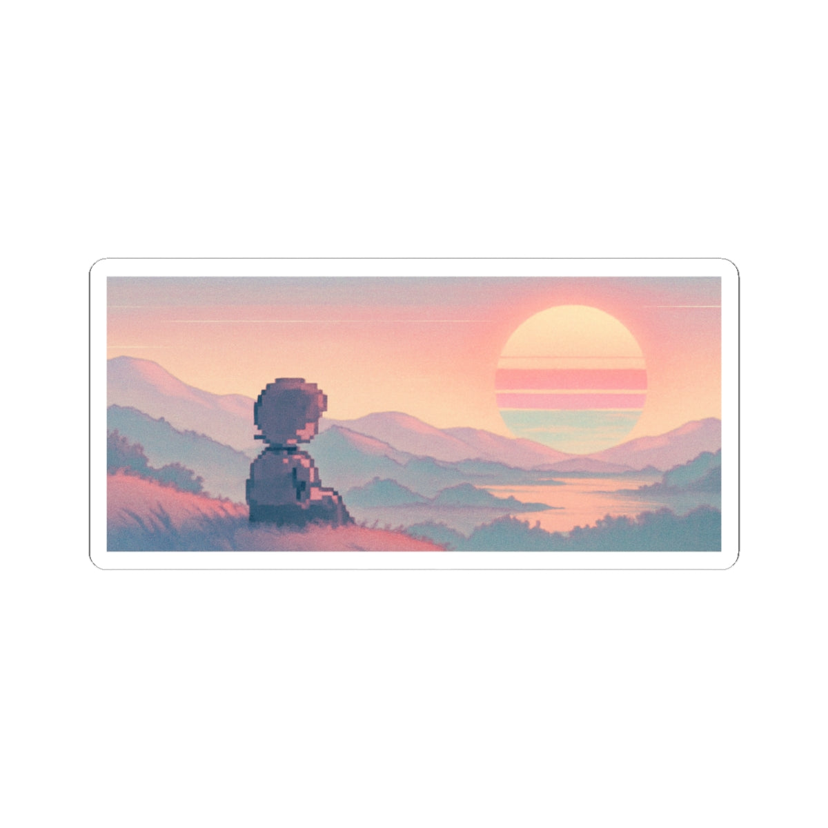 Lo-fi Anime/Vaporwave Kiss-Cut Stickers - Oceanfront Products
