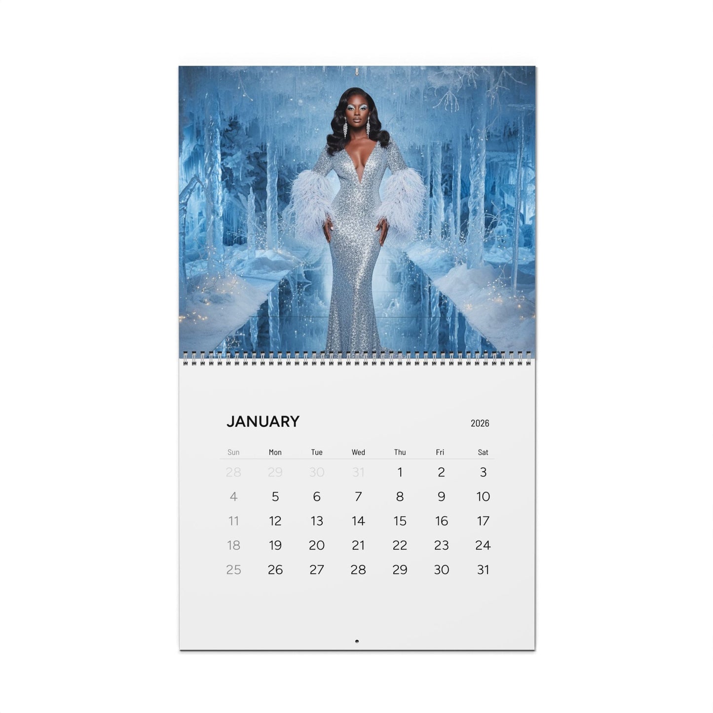 2026 Glam Calendar — A Year of Black Beauty, Luxury & Style | Limited Edition Fashion Art Calendar Oceanfront Products