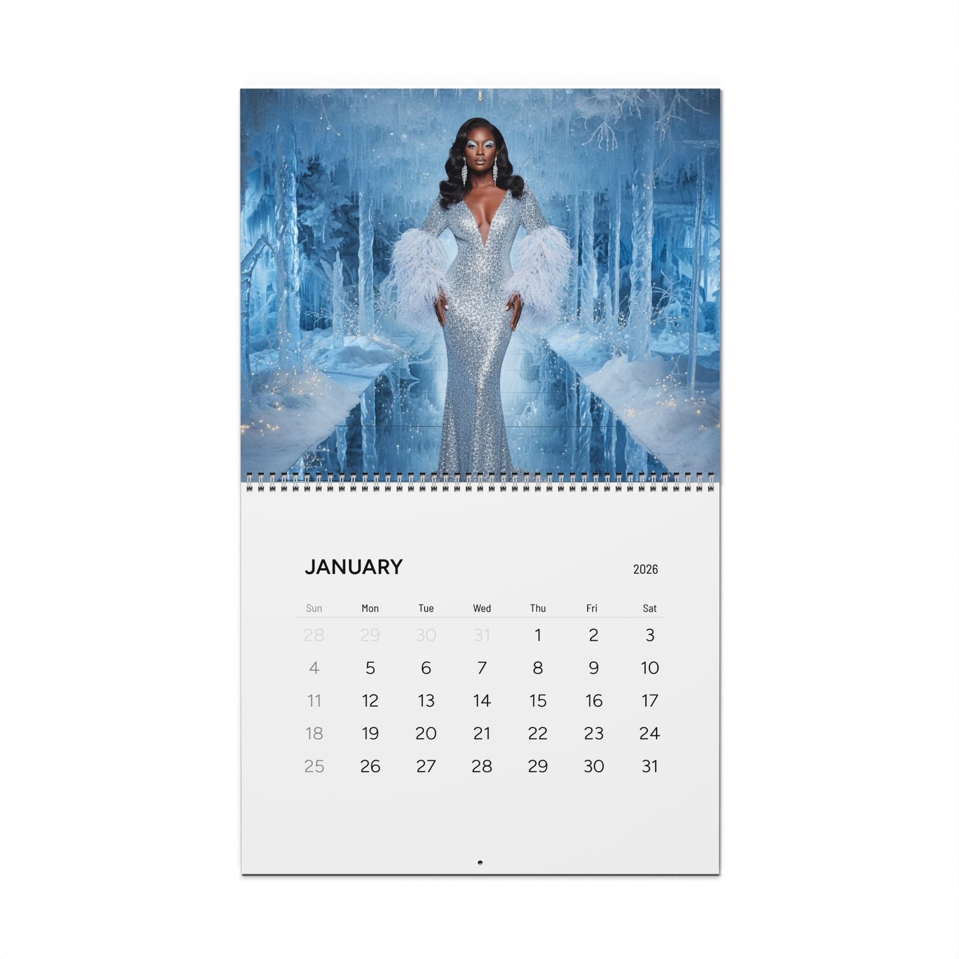 2026 Glam Calendar — A Year of Black Beauty, Luxury & Style | Limited Edition Fashion Art Calendar Oceanfront Products
