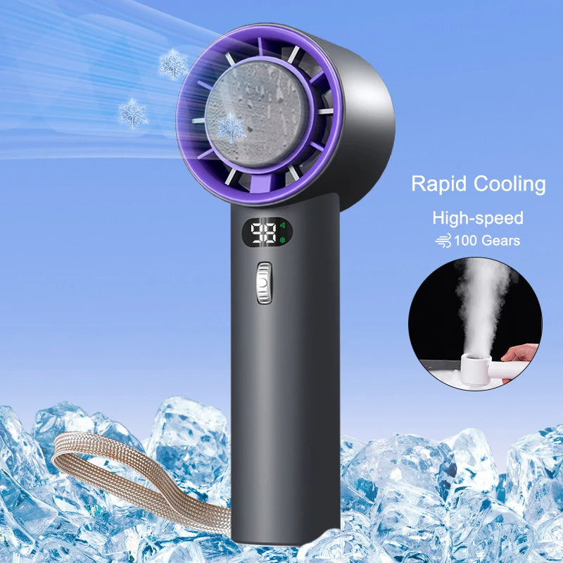 Oceanfront™ TurboCool Mini Handheld Fan — 3-Speed Rechargeable Breeze - Oceanfront Products
