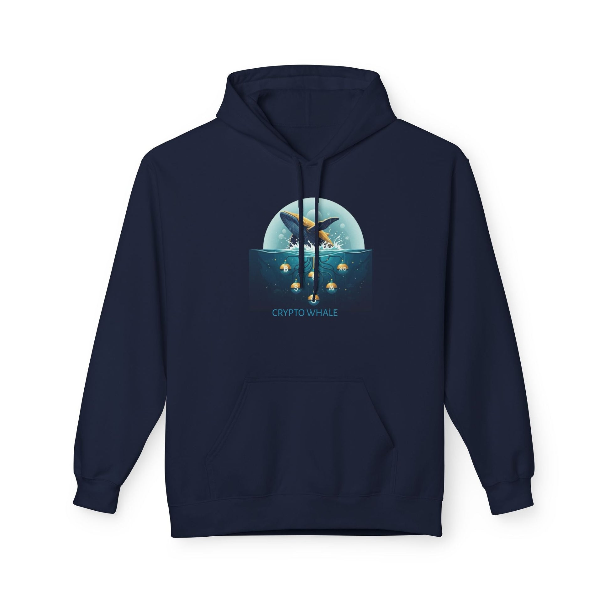 Hooded Sweatshirt - Crypto Whale 'Depths of Decentralization' Printify