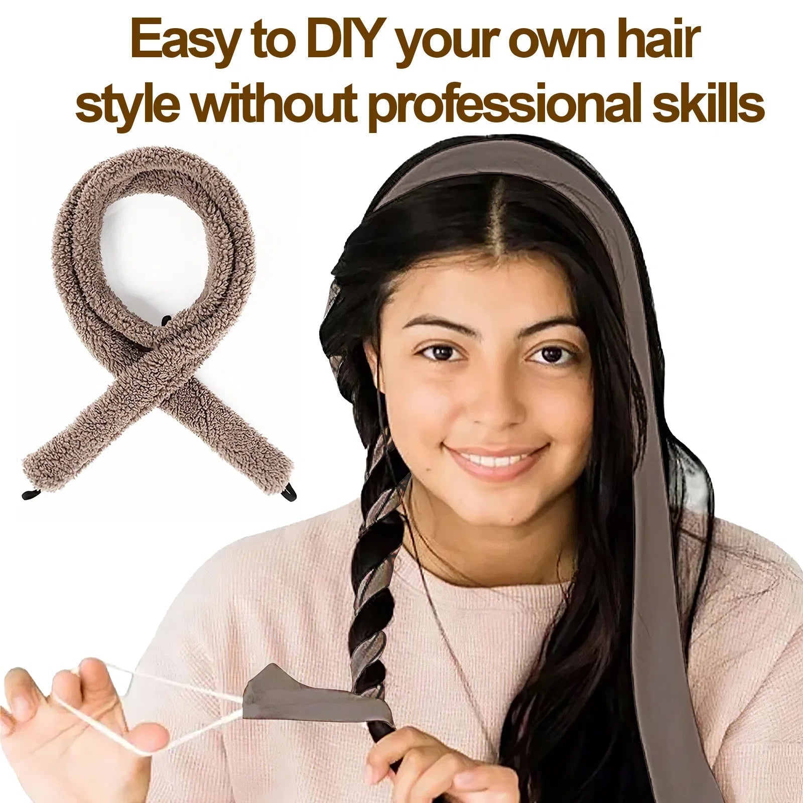 Satin Heatless Curler for Soft Waves, Overnight Curls for All Hair ... Oceanfront Products