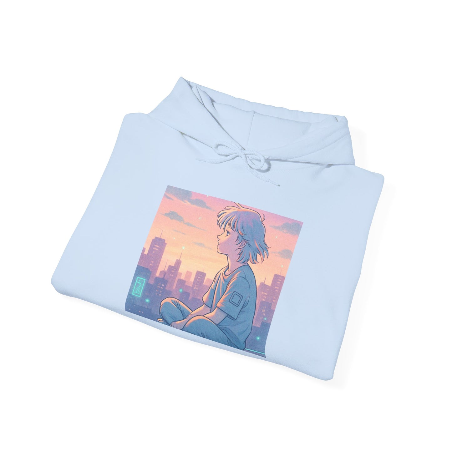 Hooded Sweatshirt Lofi/Vaporwave Design - Oceanfront Products
