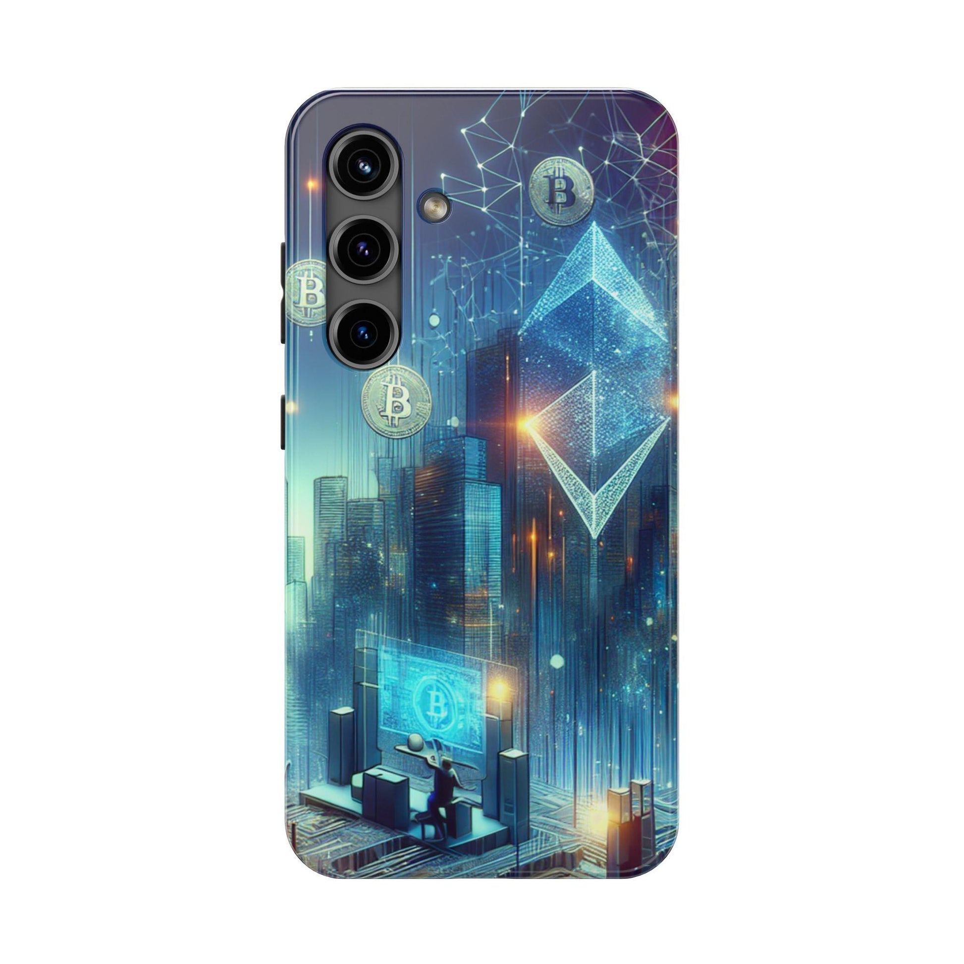 Phone Case - Cryptocurrency Enthusiasts Futuristic Design - Oceanfront Products