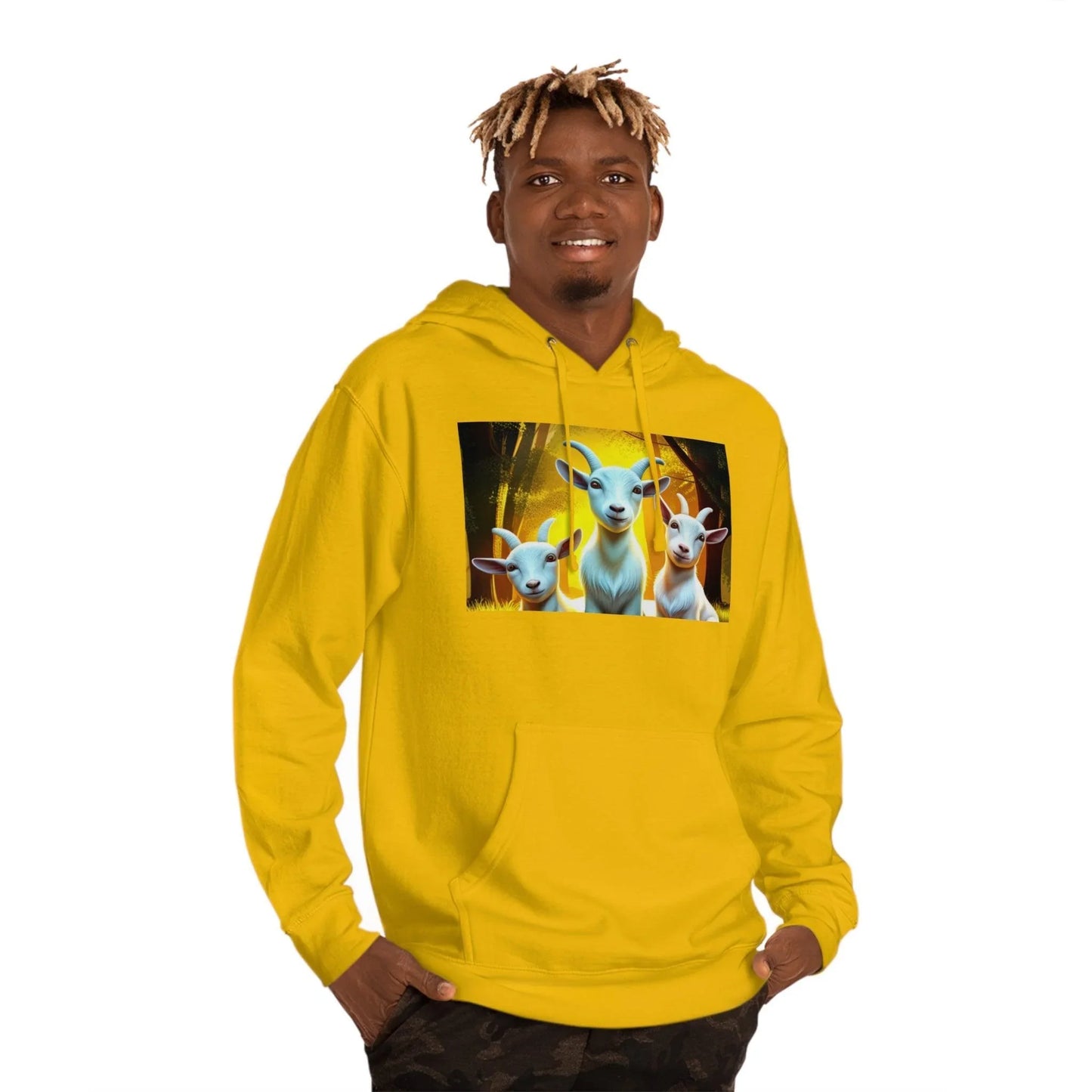 3D Vibrant Baby Goat Sweatshirt/Hoodie - A Unique Blend of Comfort and Whimsy - Oceanfront Products