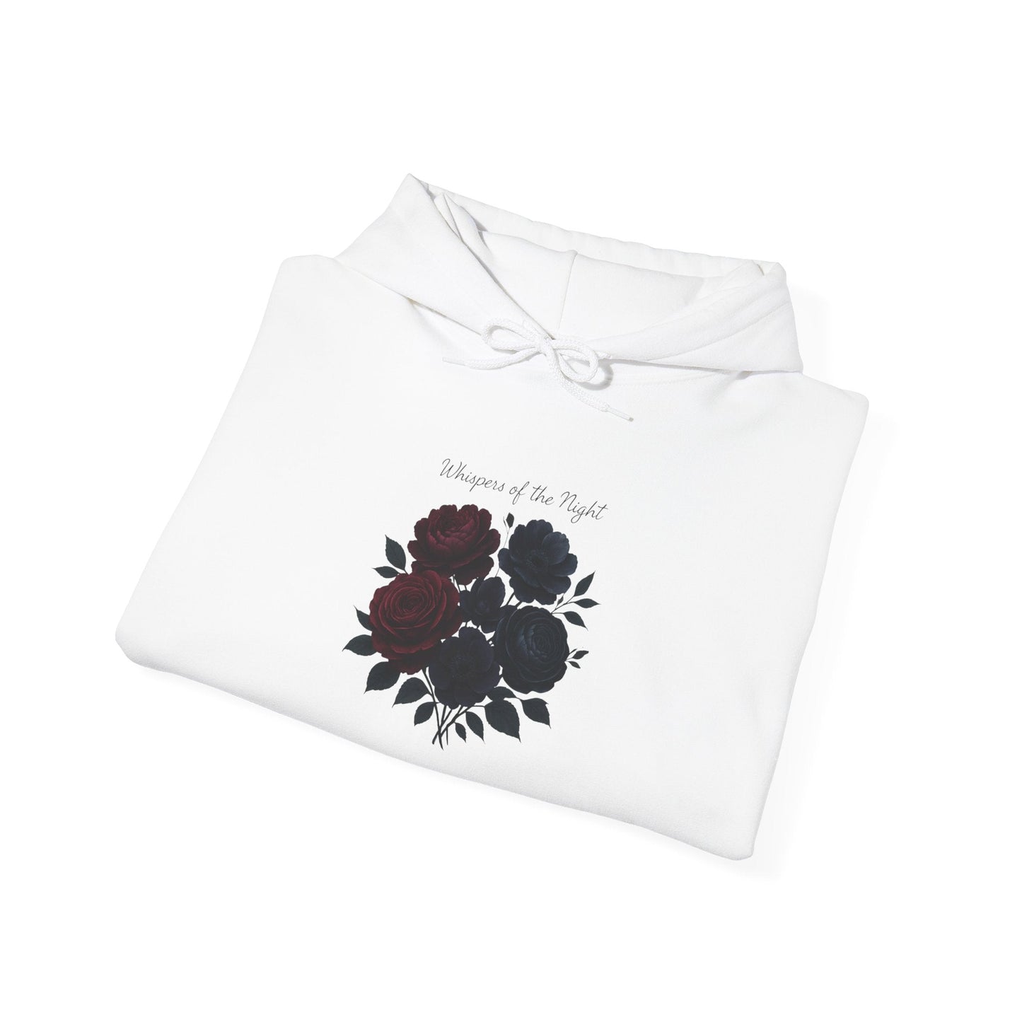 Black Floral Bouquet Hoodie | Minimal Flower Graphic Oceanfront Products
