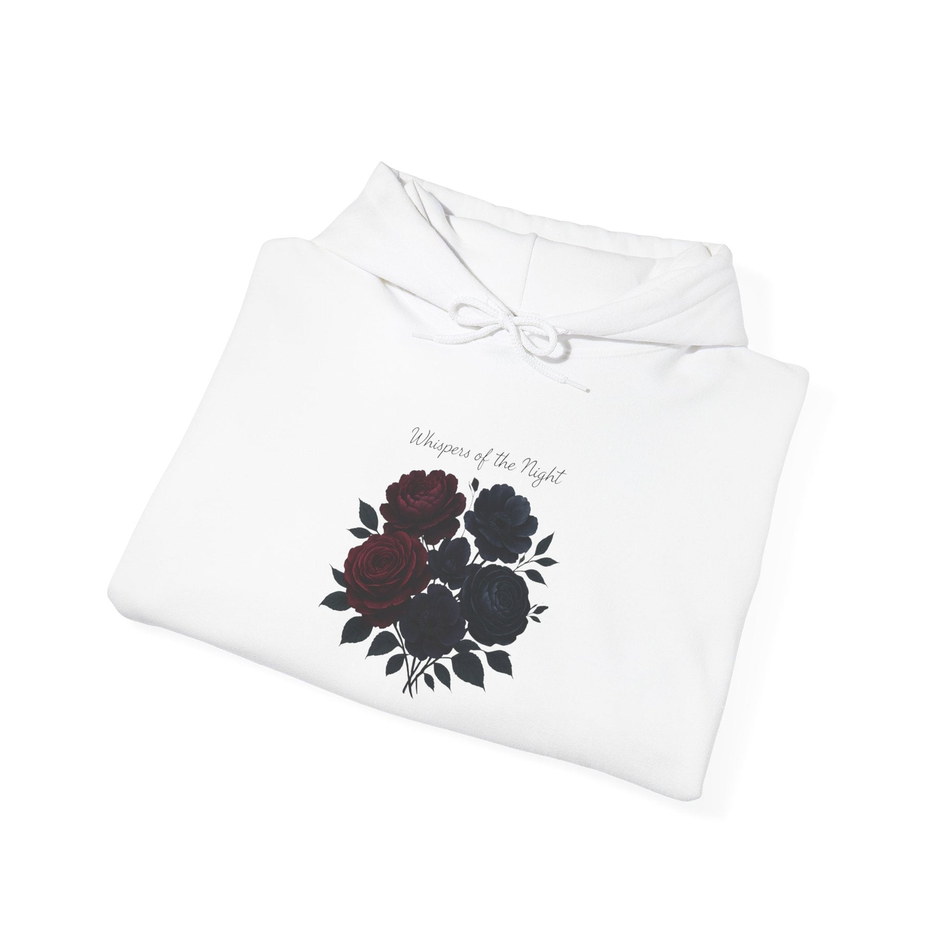 Black Floral Bouquet Hoodie | Minimal Flower Graphic Oceanfront Products
