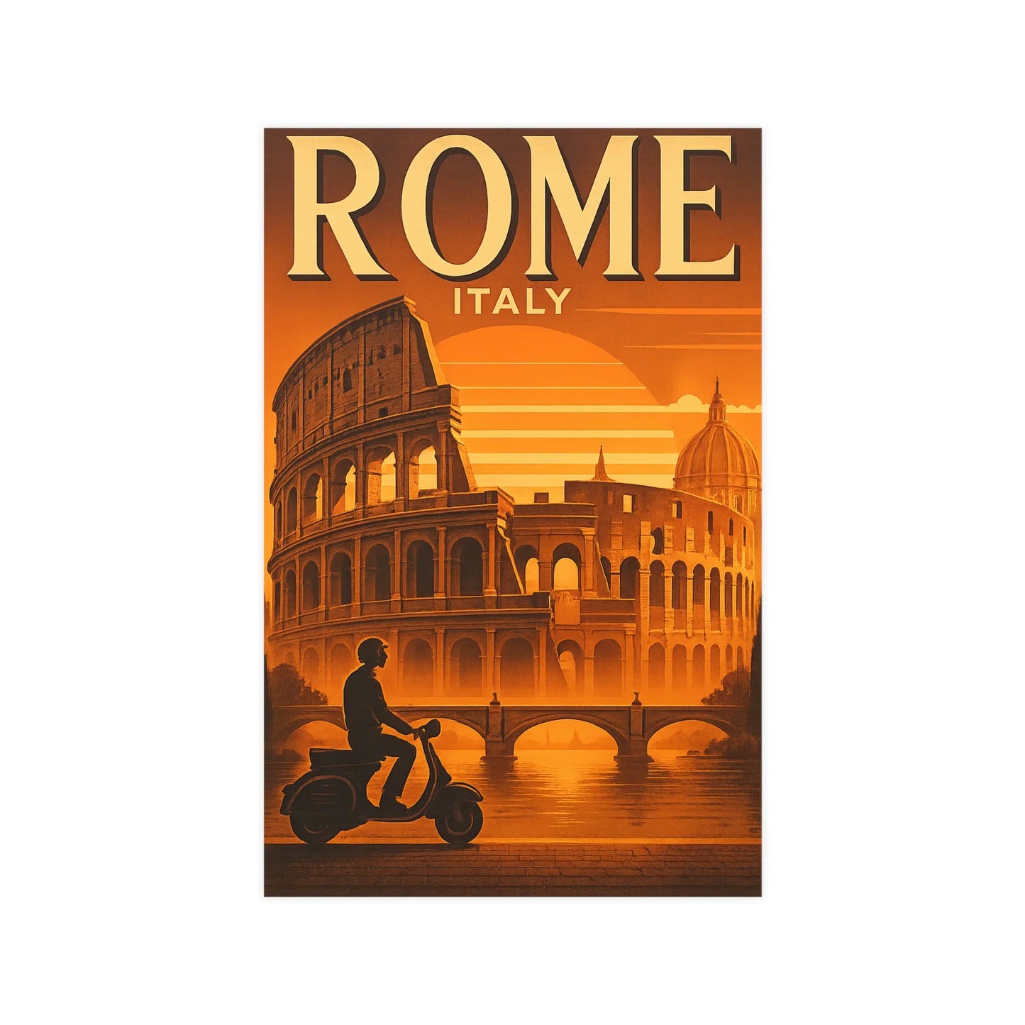 Rome Travel Poster Print - Oceanfront Products