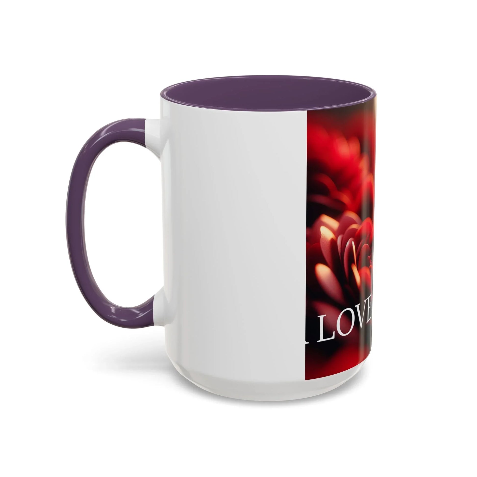 Mug - Rose Petal Timeless Love Accent Coffee Mug (11, 15oz) - Oceanfront Products