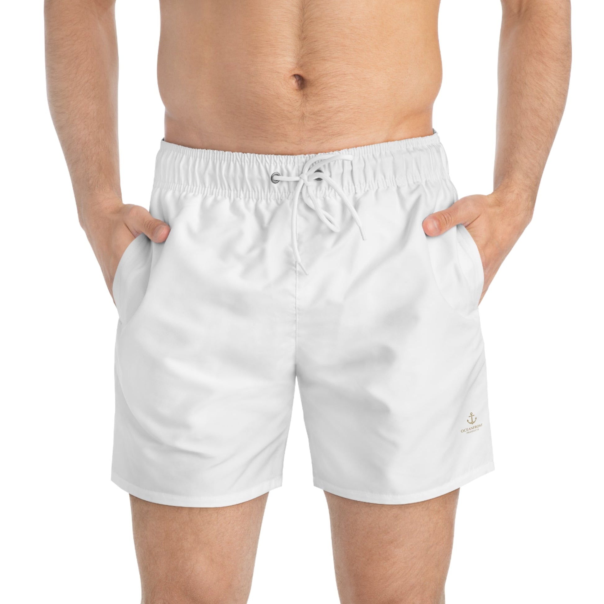 Anchor Swim Trunks - Golden Anchor Design Printify