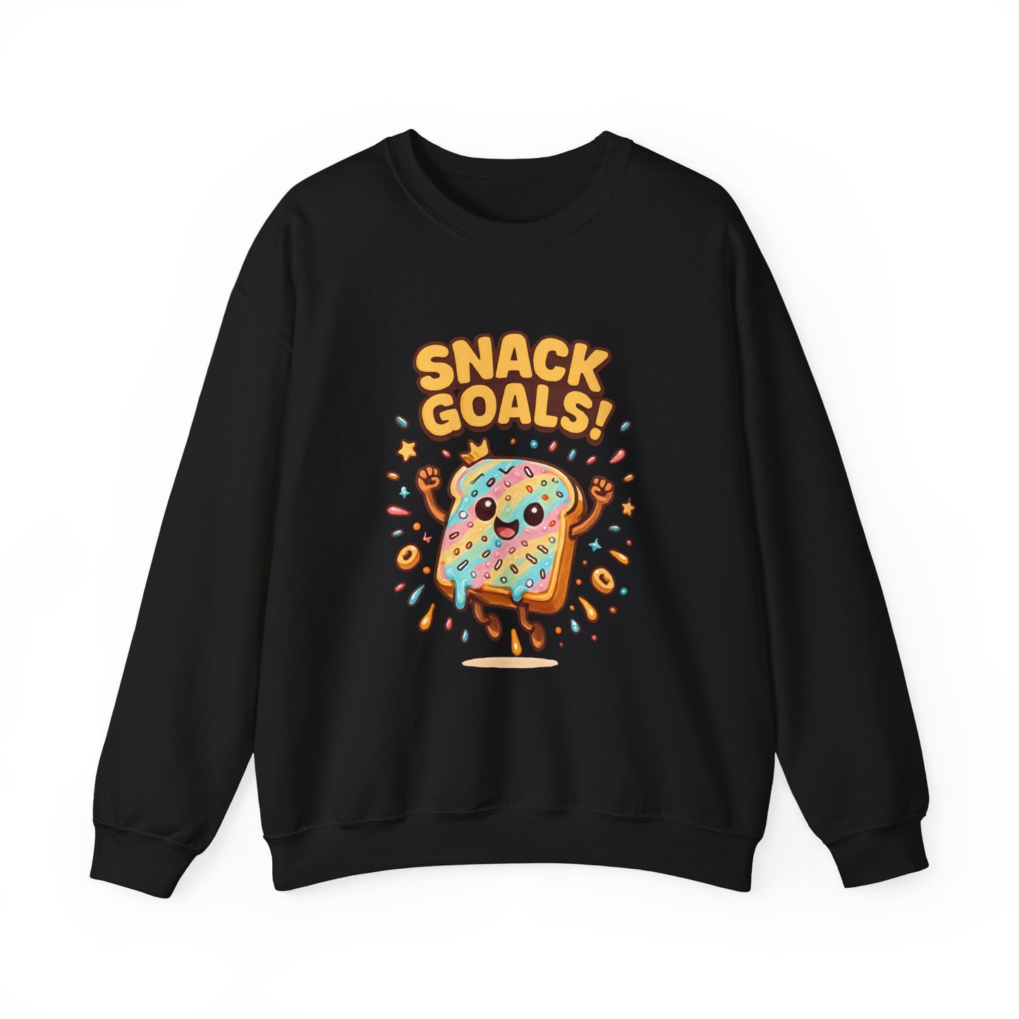 Snack Goals Sweatshirt, Foodie Gift, Comfortable Crewneck, Unisex Jumper, Funny - Oceanfront Products