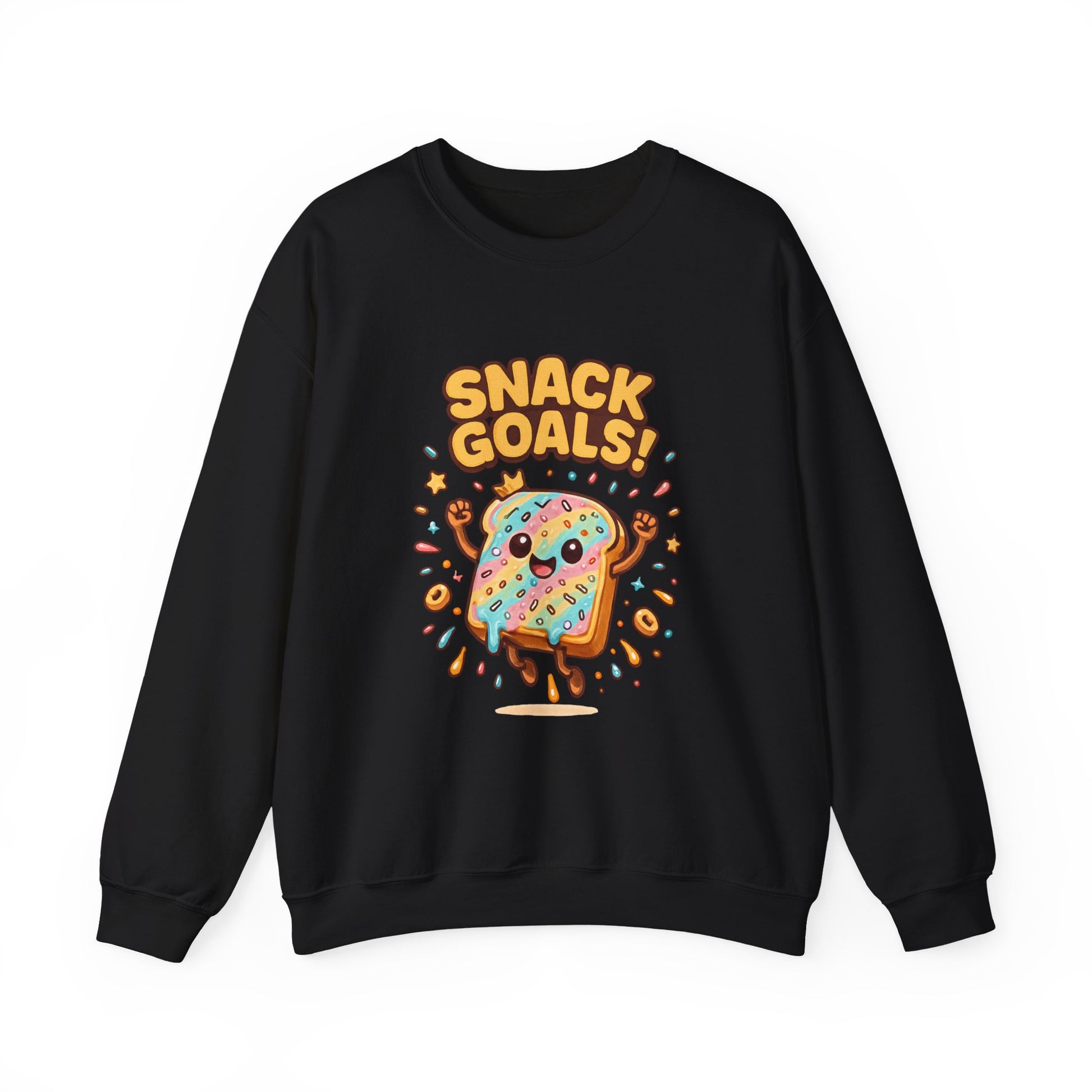 Snack Goals Sweatshirt, Foodie Gift, Comfortable Crewneck, Unisex Jumper, Funny - Oceanfront Products