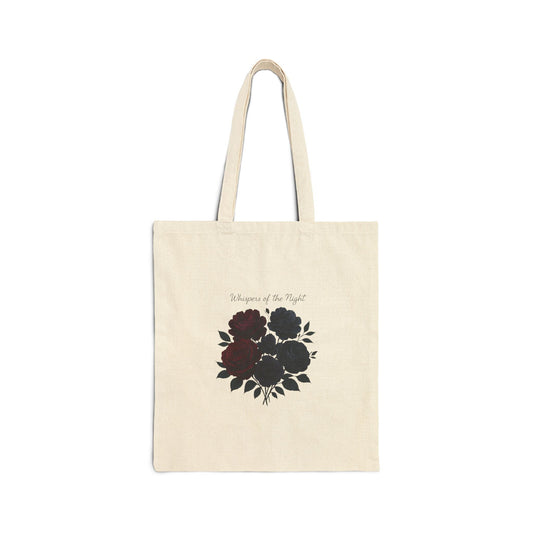 Dark Floral Bouquet Tote Bag | Minimal Botanical Canvas Oceanfront Products