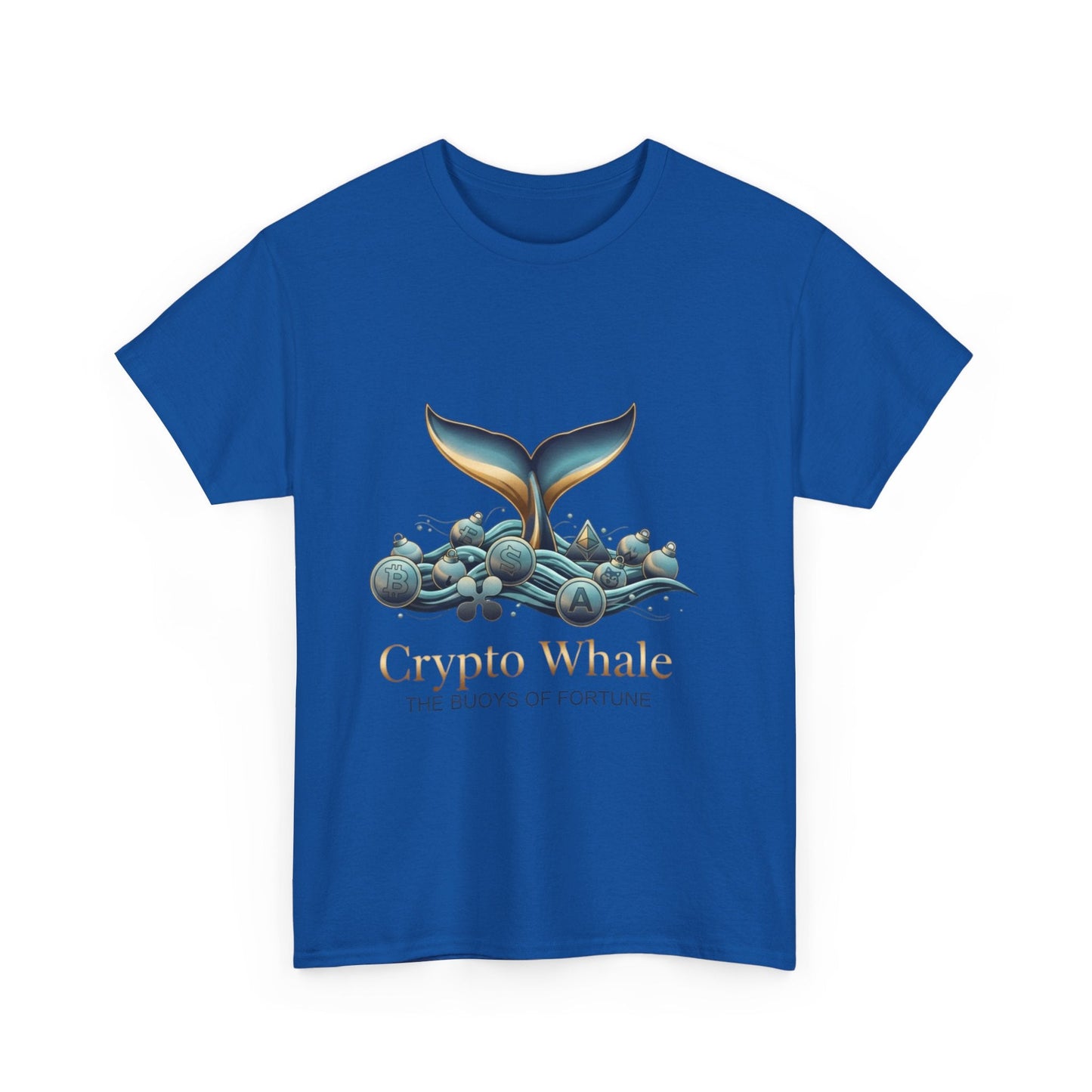 Crypto Whale T-Shirt — "Crypto Whale: The Buoys of Fortune" Graphic Tee Printify