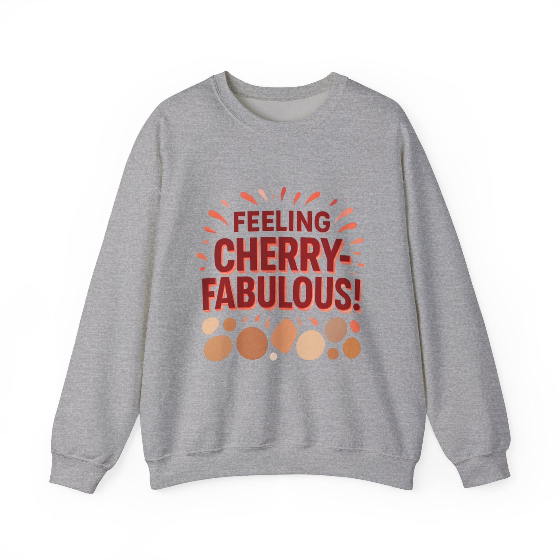 Bold cherry Sweatshirt, Cherry design on Crewneck Jumper, Unisex Pullover, Gift - Oceanfront Products