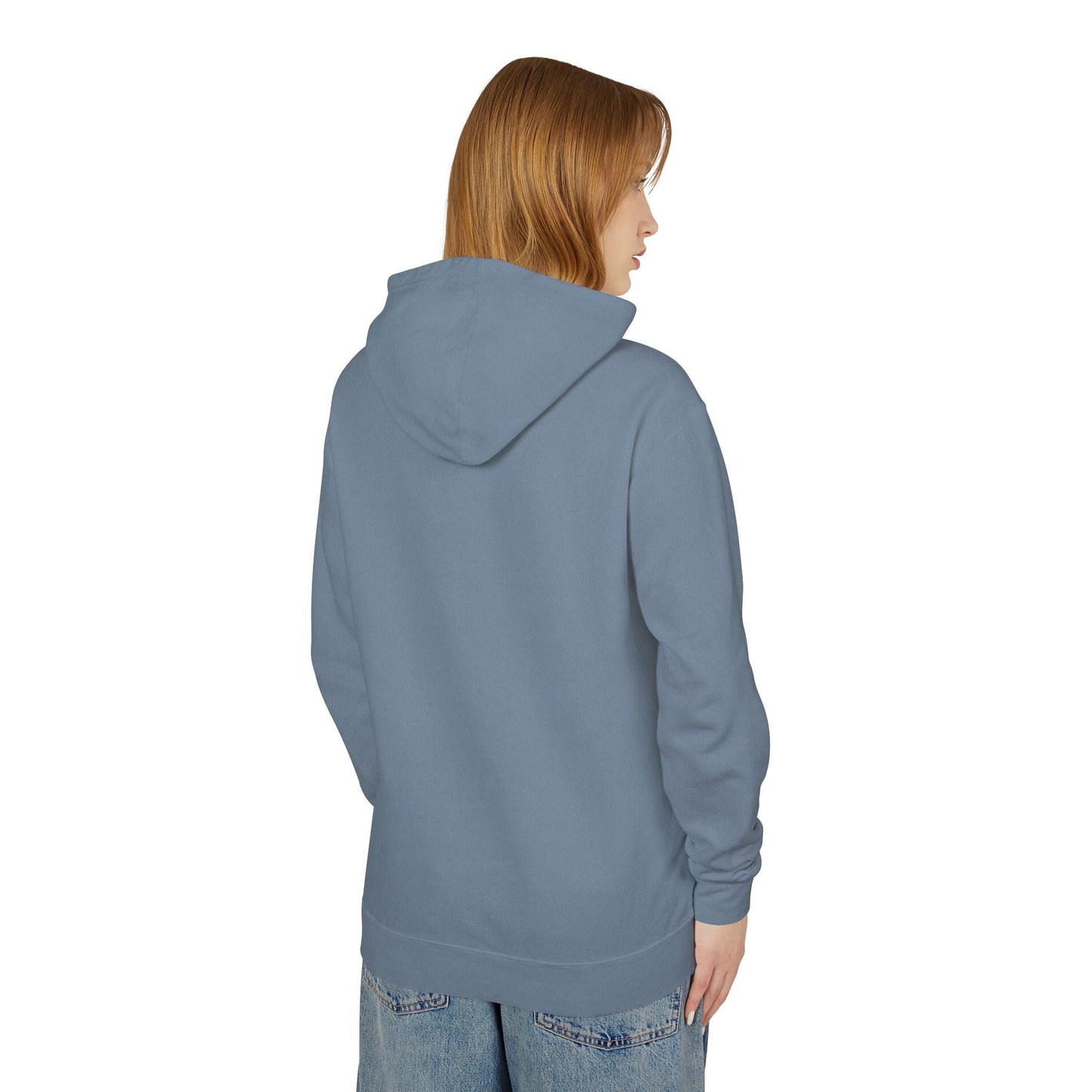 Decentralized Mindset Hoodie — Ocean Wave Split Face Graphic Hooded Sweatshirt Printify
