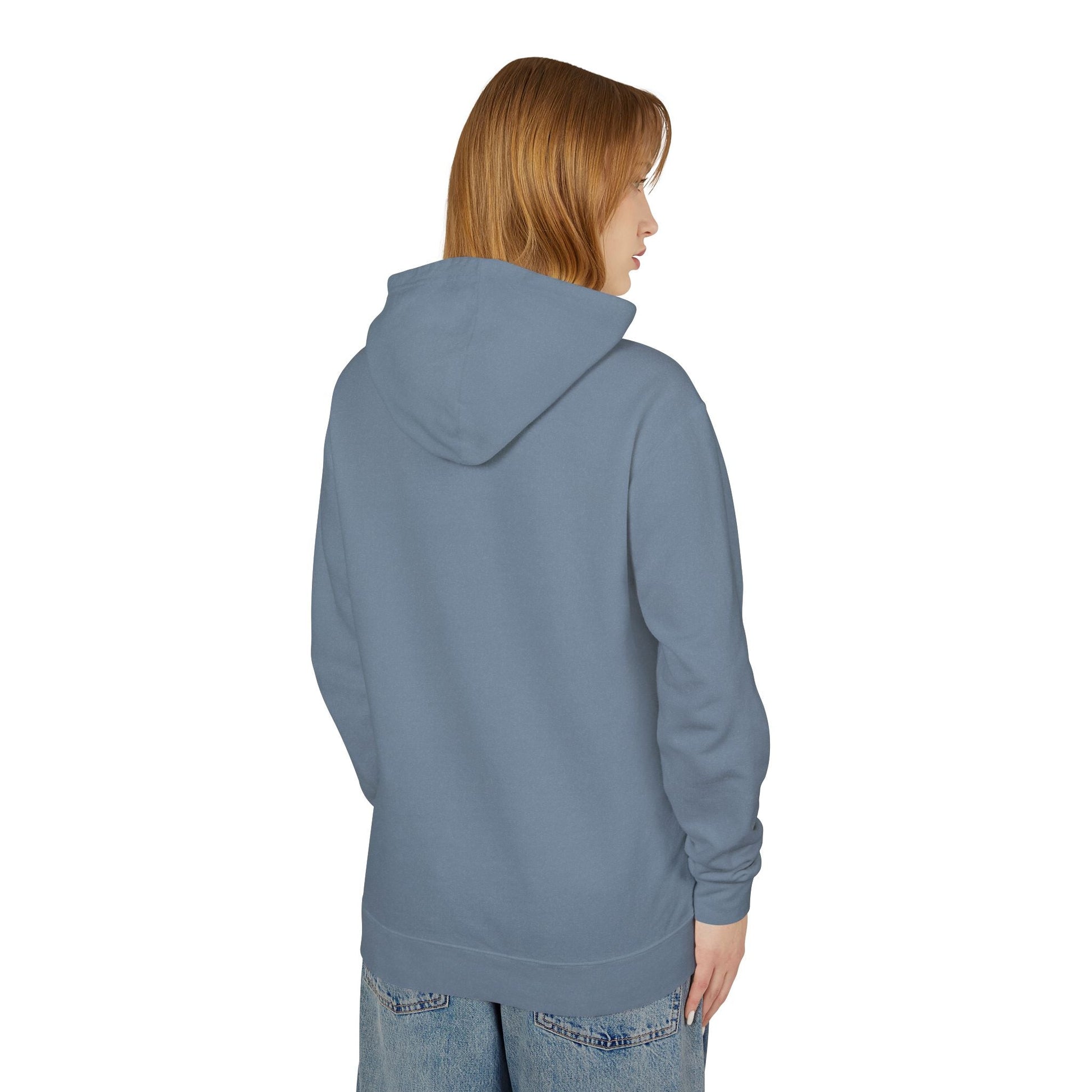 Decentralized Mindset Hoodie — Ocean Wave Split Face Graphic Hooded Sweatshirt Printify