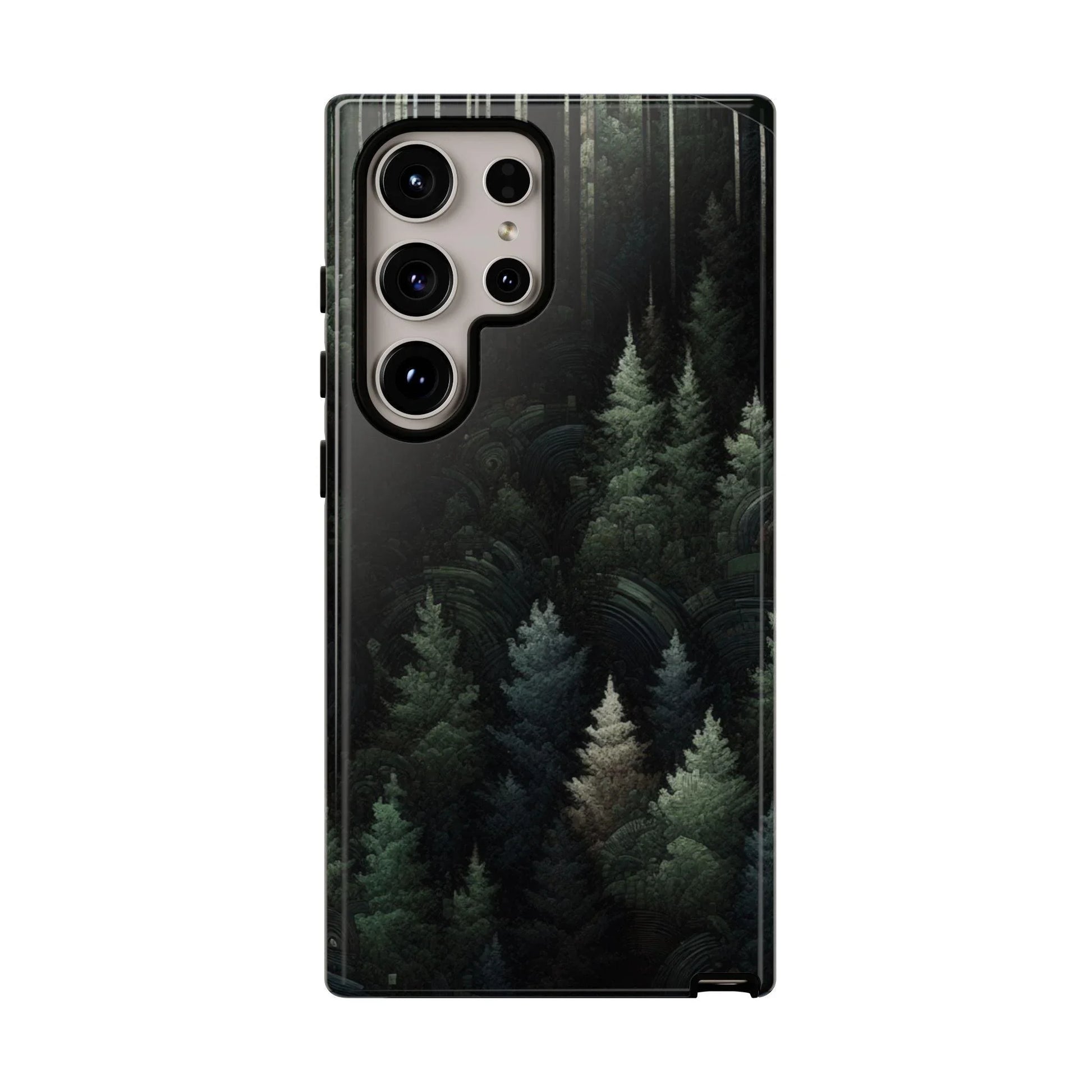 Phone Cases - Deep Dark Forest Nature Design - Oceanfront Products