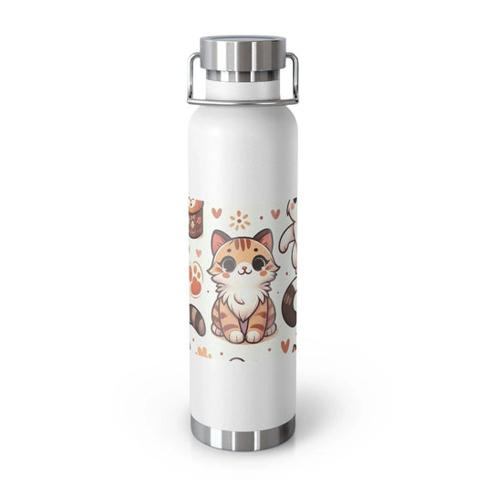 Cozy Cat Pattern Metal Drink Cup: Purr-fect Temperature, Purr-fect Style - Oceanfront Products