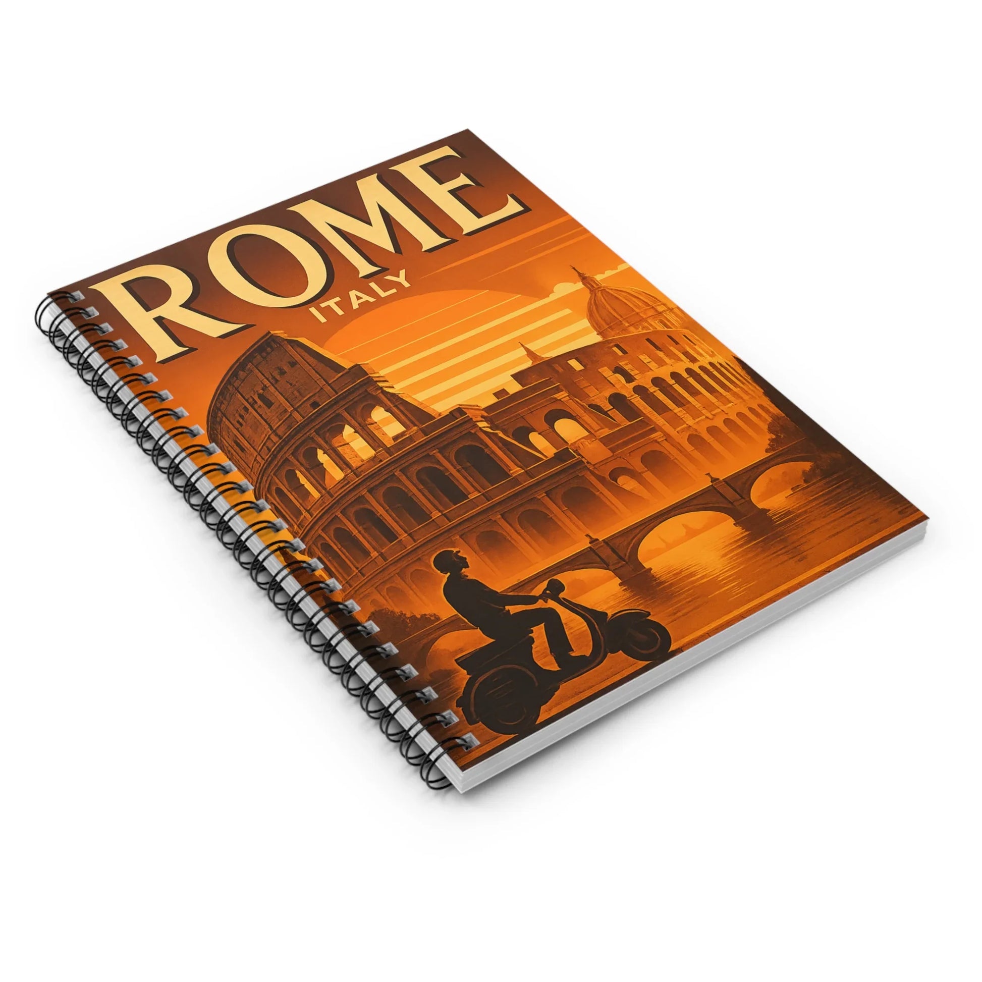 Artistic Rome Spiral Notebook - Perfect for Travel Journals, Gift Ideas, Study Supplies, Sketching, and Souvenirs - Oceanfront Products