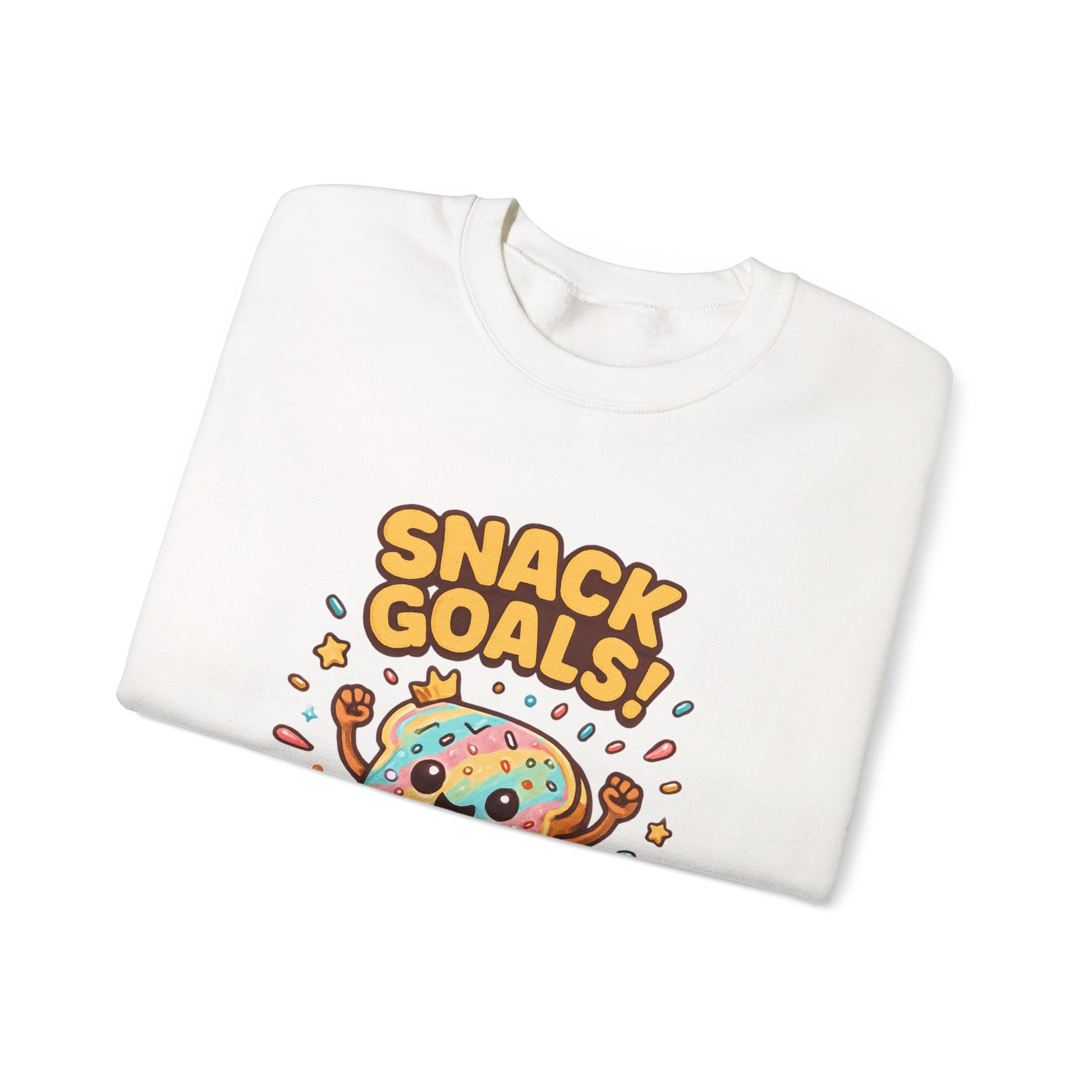 Snack Goals Sweatshirt, Foodie Gift, Comfortable Crewneck, Unisex Jumper, Funny - Oceanfront Products