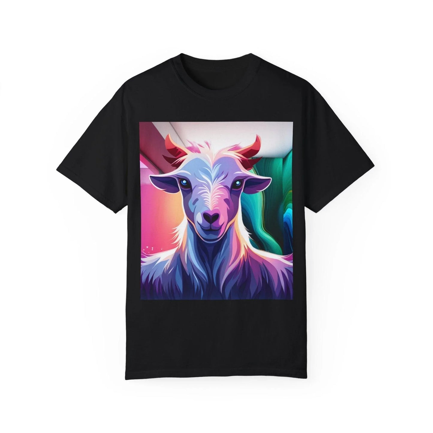 Colorful Goat Graphic Women's T-Shirt: A Blend of Style and Playfulness - Oceanfront Products