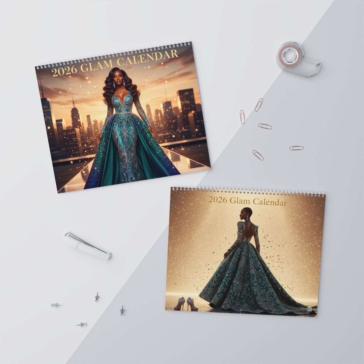 2026 Glam Calendar — A Year of Black Beauty, Luxury & Style | Limited Edition Fashion Art Calendar Oceanfront Products