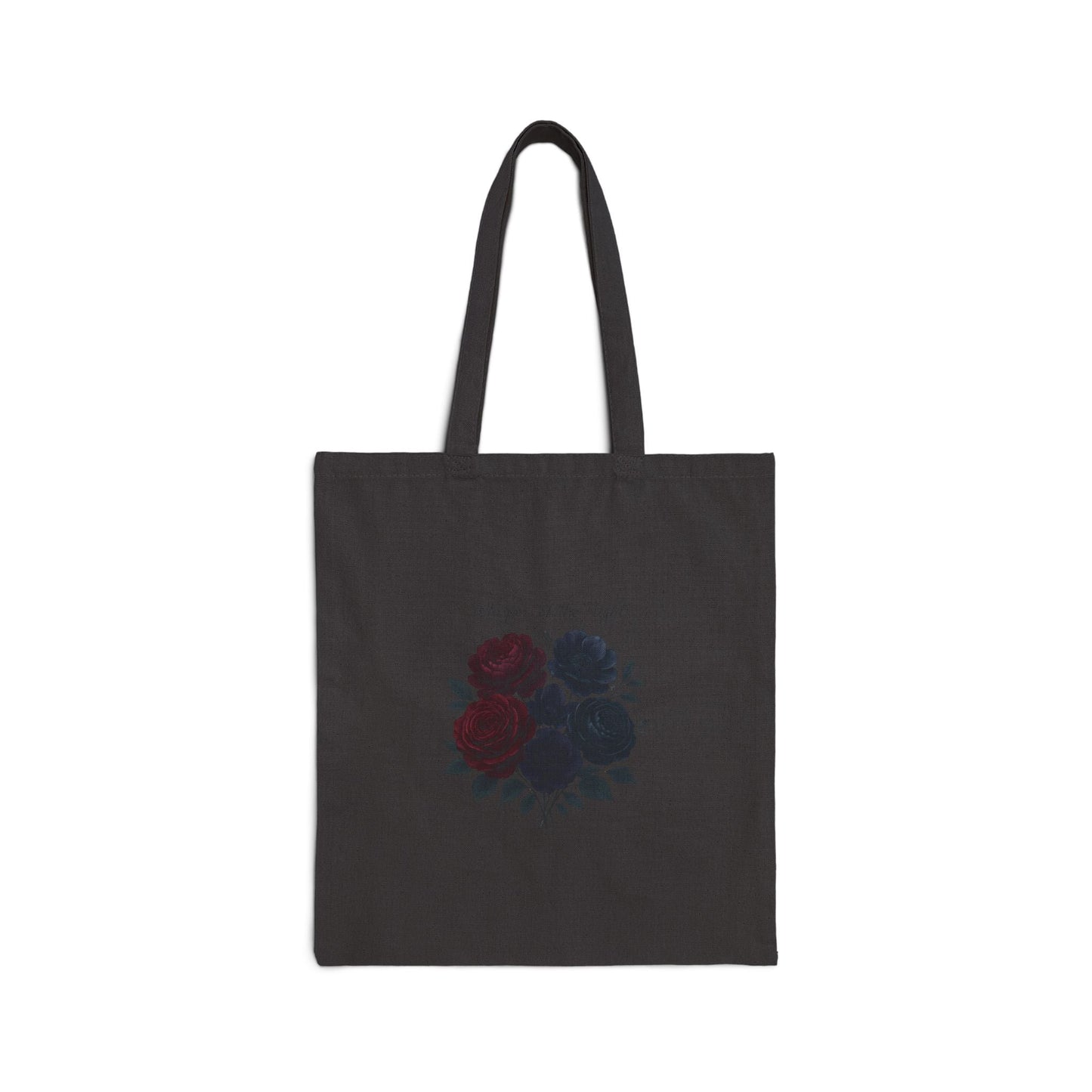 Dark Floral Bouquet Tote Bag | Minimal Botanical Canvas Oceanfront Products
