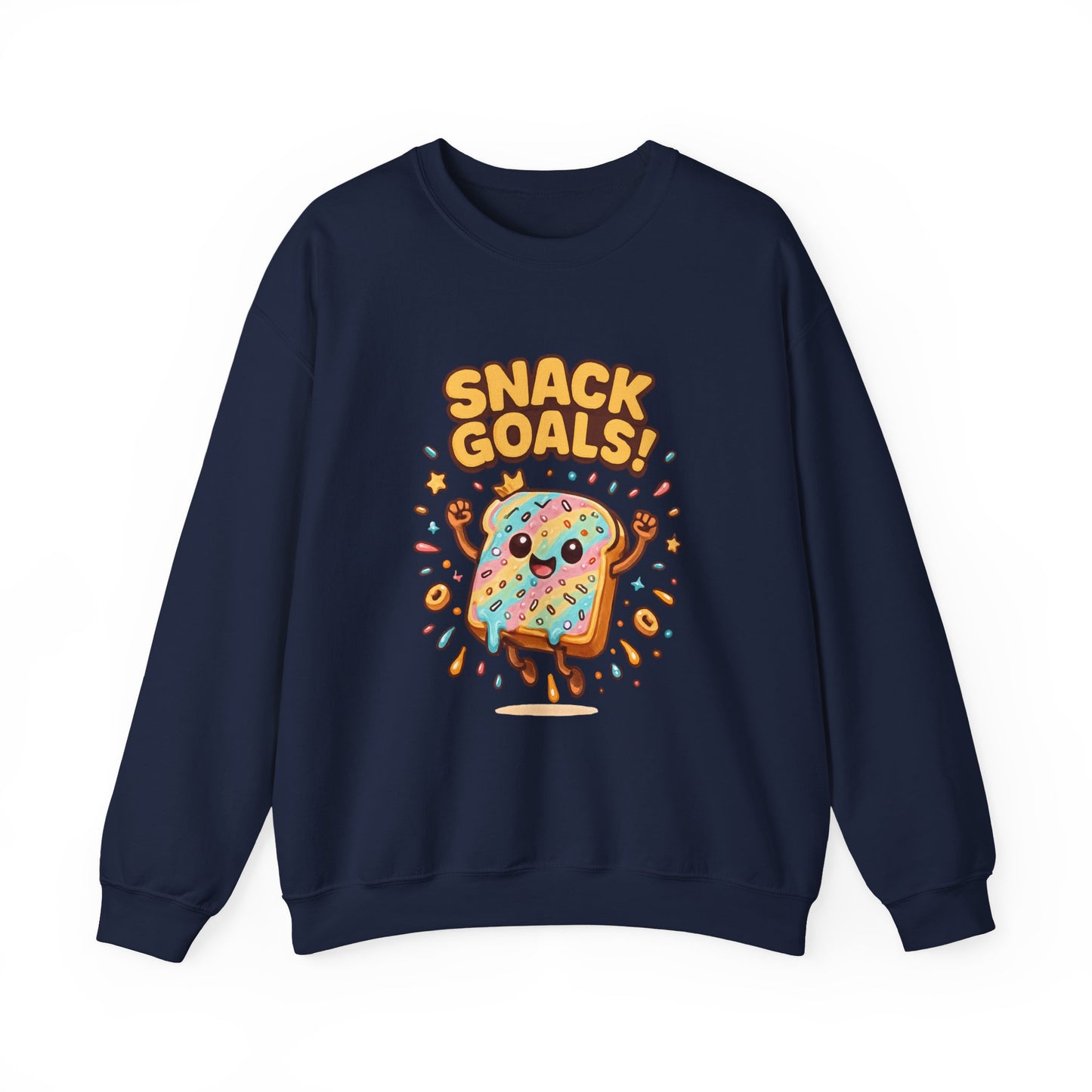 Snack Goals Sweatshirt, Foodie Gift, Comfortable Crewneck, Unisex Jumper, Funny - Oceanfront Products