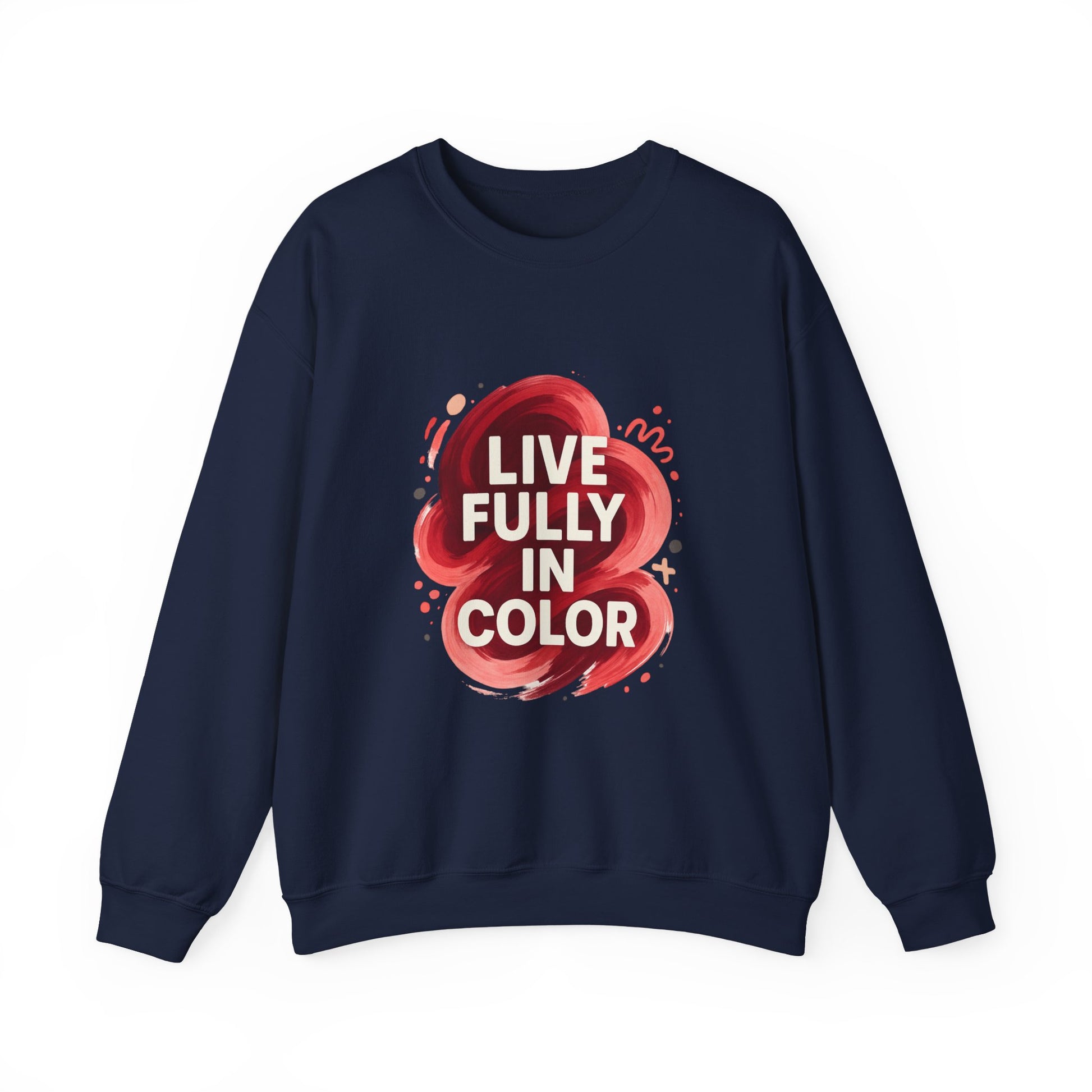 Crewneck Sweatshirt - Bold Color Palettes Cherry Coded - Oceanfront Products