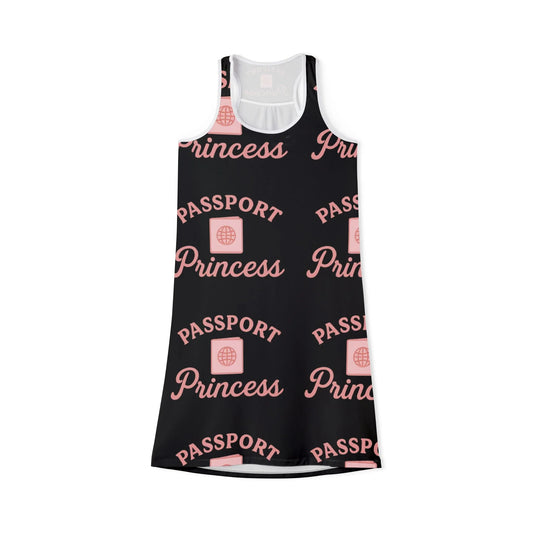 Passport Princess Racerback Dress | Travel Outfit, Vacation Dress, Summer Style, Resort Wear, Gift for Her - Oceanfront Products