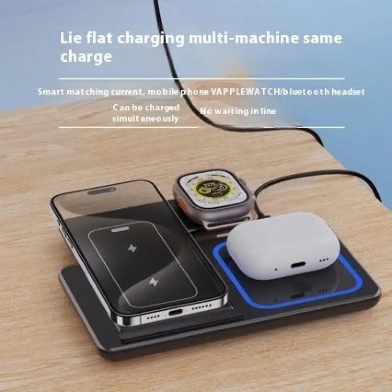 Ultimate 3-in-1 Fast Wireless Charger Stand with Night Light - Oceanfront Products