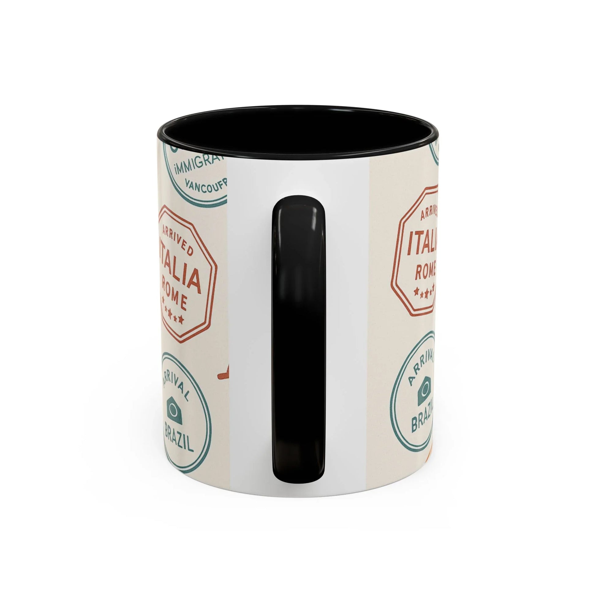 Pack Light, Live Big – Wanderlust Mug with Passport Stamp Collection - Oceanfront Products
