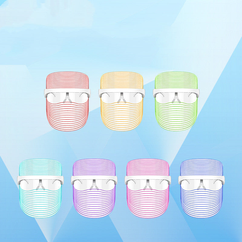 7 Color LED Mask Red Light Therapy Skin Rejuvenation Massager Beauty Home Skin Face Whitening Anti Aging SPA Device Oceanfront Products