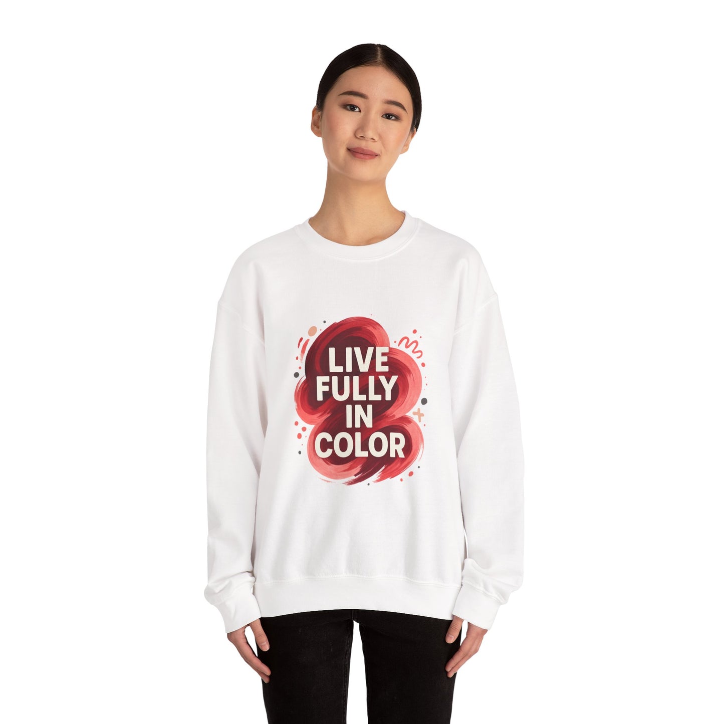 Crewneck Sweatshirt - Bold Color Palettes Cherry Coded - Oceanfront Products