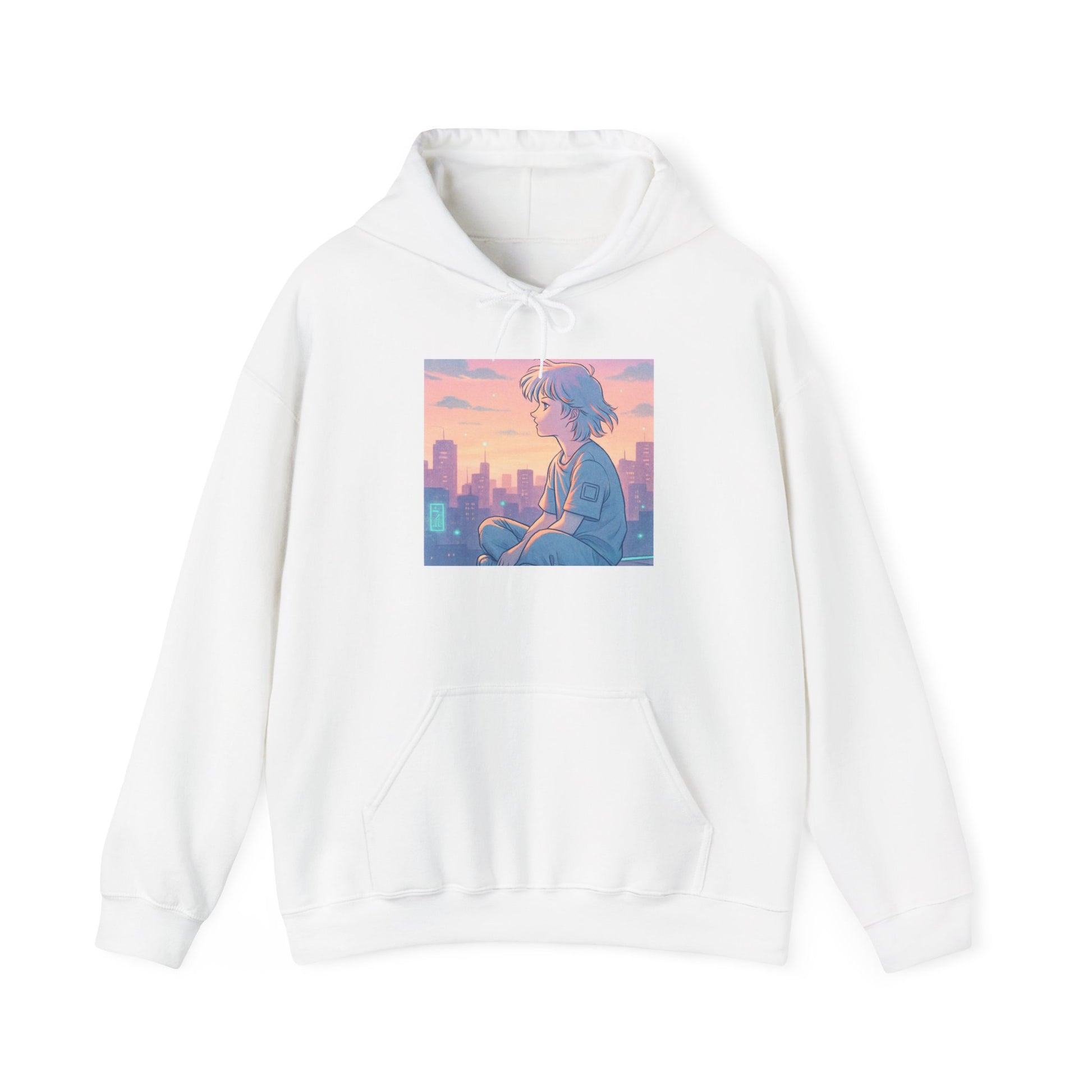 Hooded Sweatshirt Lofi/Vaporwave Design - Oceanfront Products