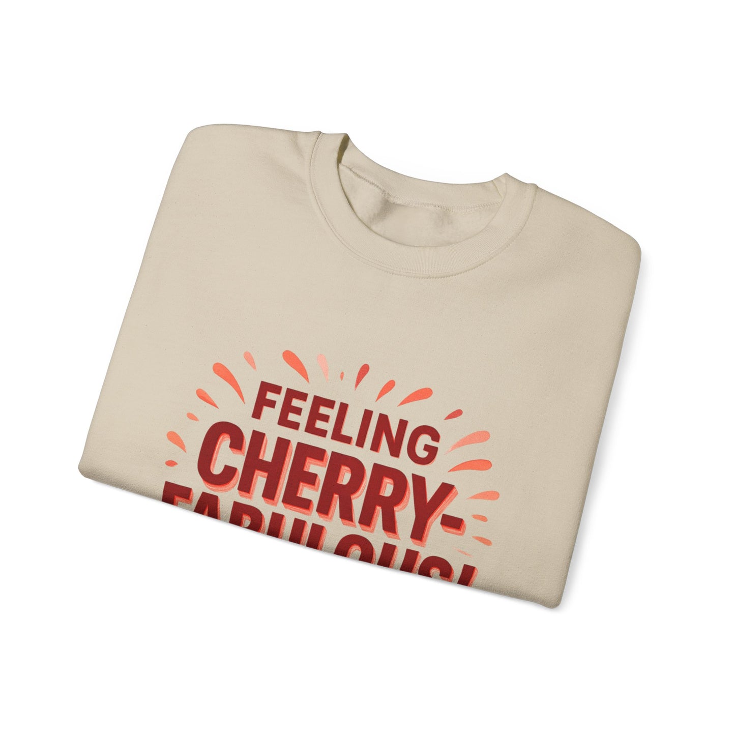 Bold cherry Sweatshirt, Cherry design on Crewneck Jumper, Unisex Pullover, Gift - Oceanfront Products