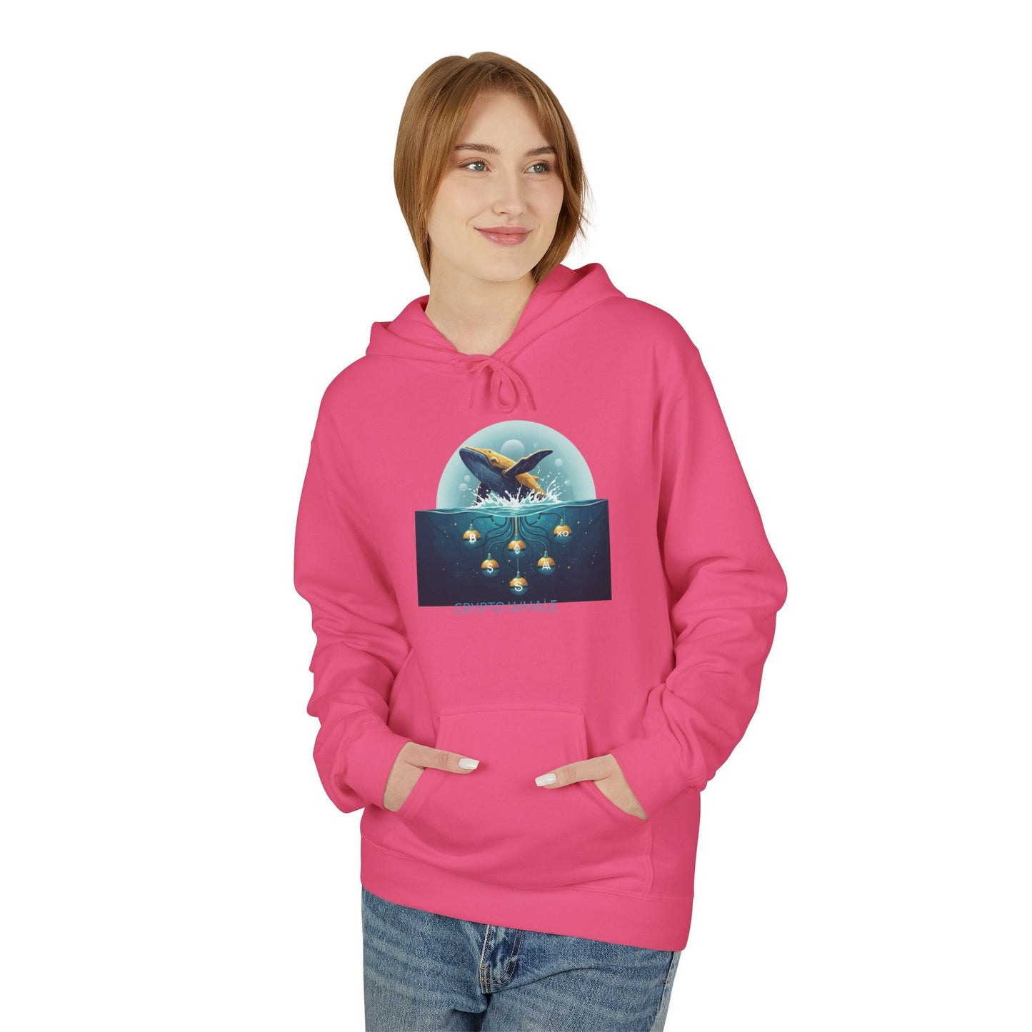Hooded Sweatshirt - Crypto Whale 'Depths of Decentralization' Printify