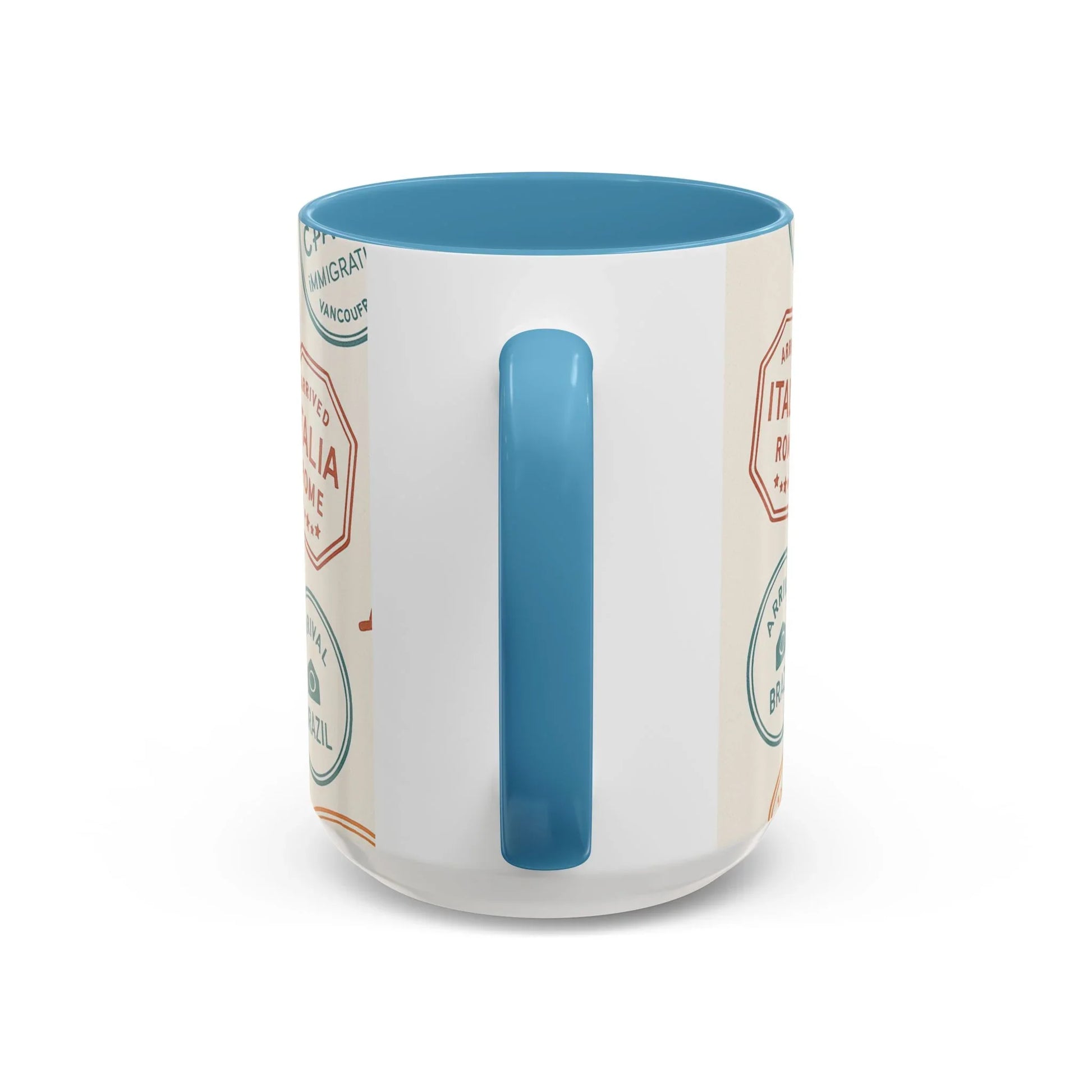 Pack Light, Live Big – Wanderlust Mug with Passport Stamp Collection - Oceanfront Products