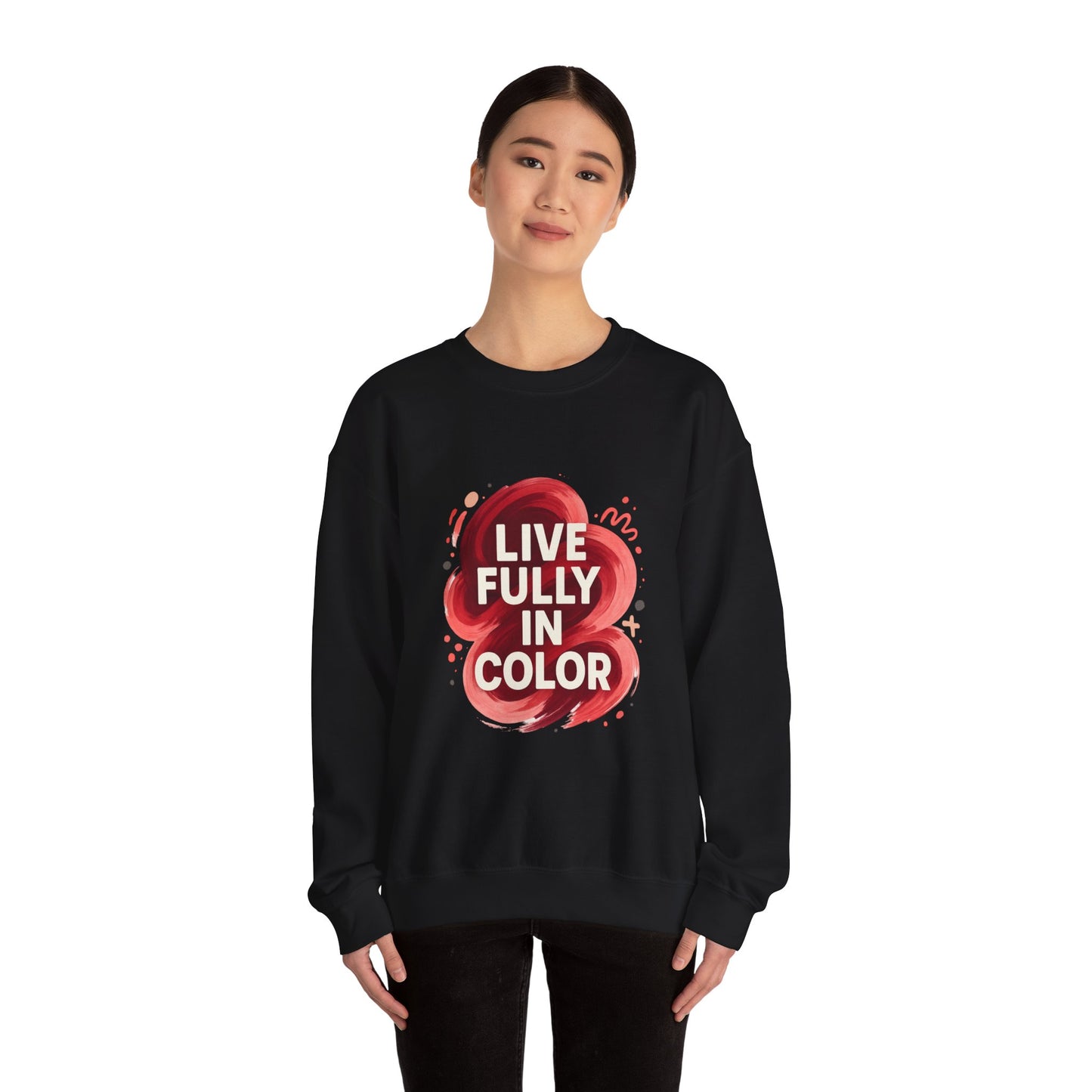 Crewneck Sweatshirt - Bold Color Palettes Cherry Coded - Oceanfront Products