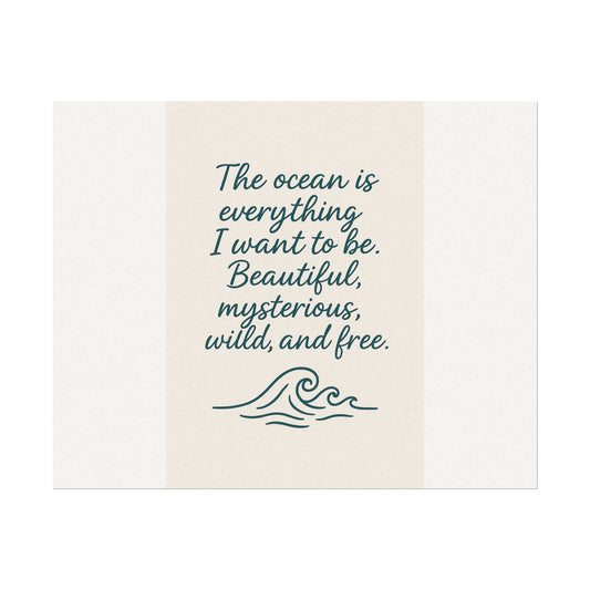 Oceanfront Watercolor Posters | Wall Art for Travel Lovers, Inspirational Home Decor, Beach Vibes, Gift Ideas, Motivational Prints - Oceanfront Products