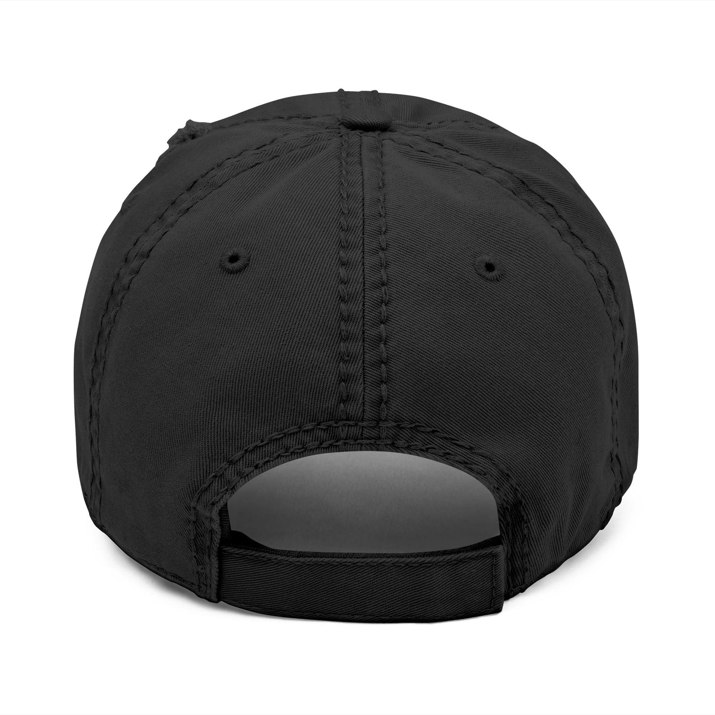 Distressed Embroidered Whale Tail Dad Hat — Coastal Casual Baseball Cap Printify