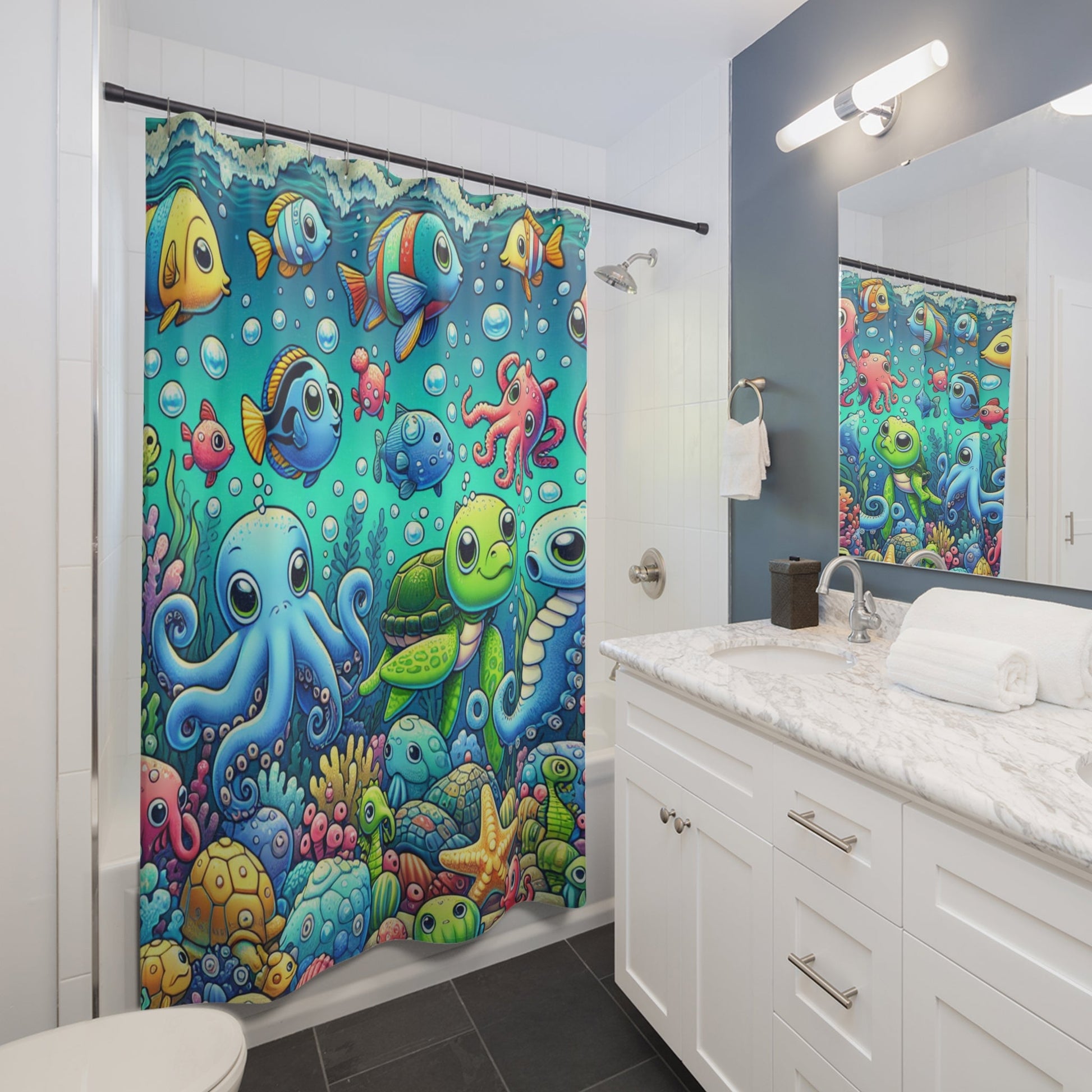 Ocean Adventure Shower Curtain Oceanfront Products