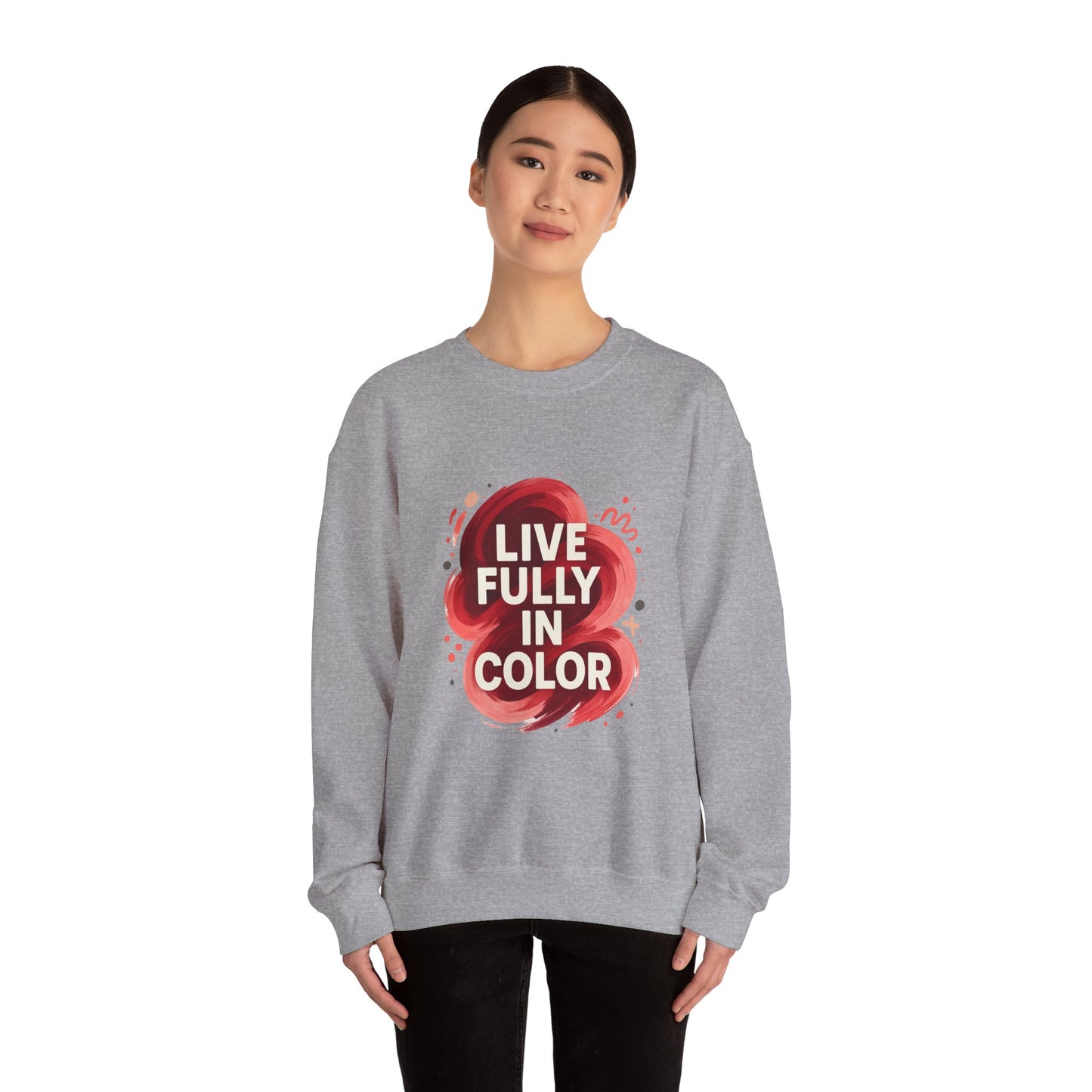 Crewneck Sweatshirt - Bold Color Palettes Cherry Coded - Oceanfront Products
